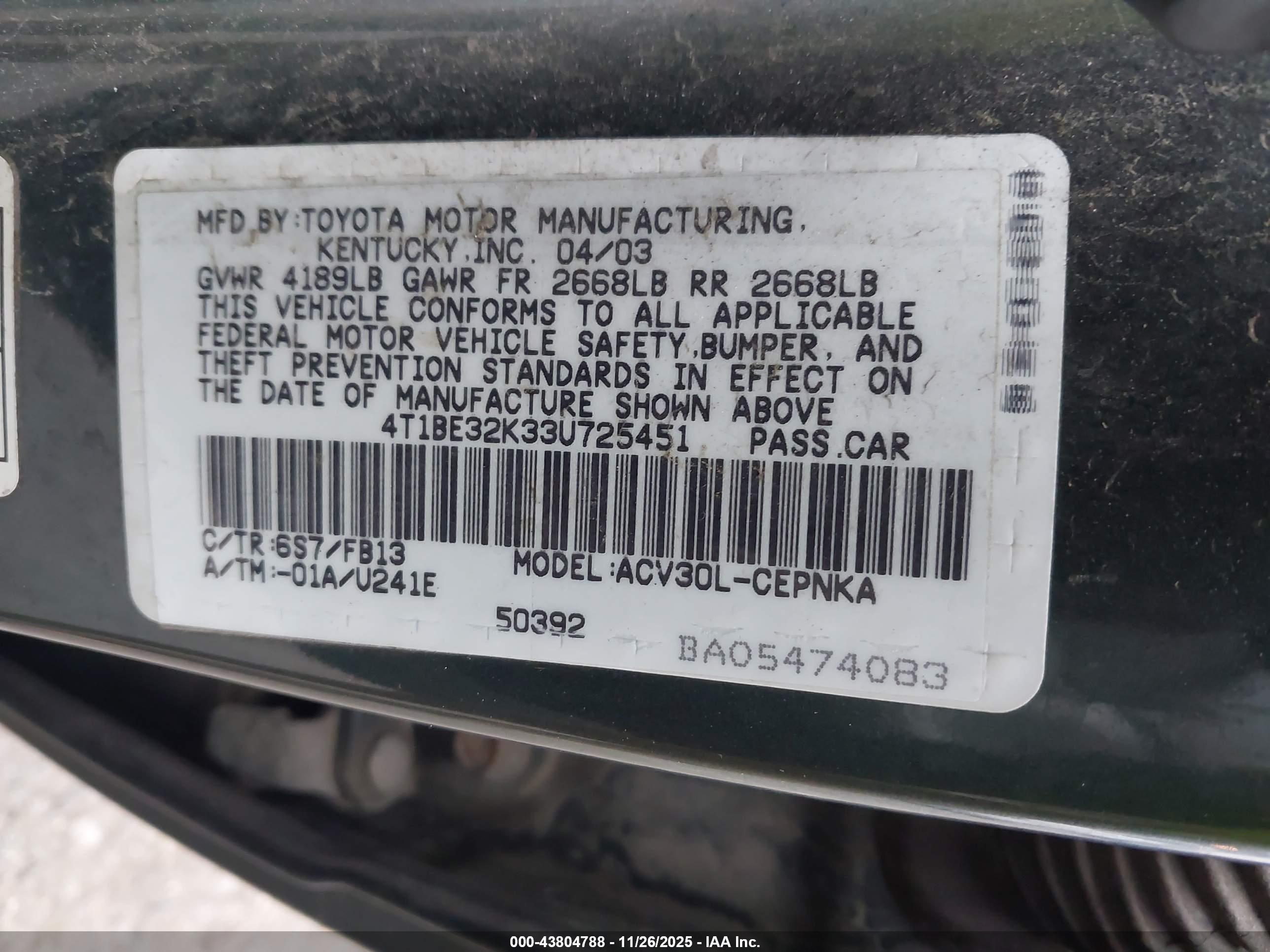 TOYOTA CAMRY image 9