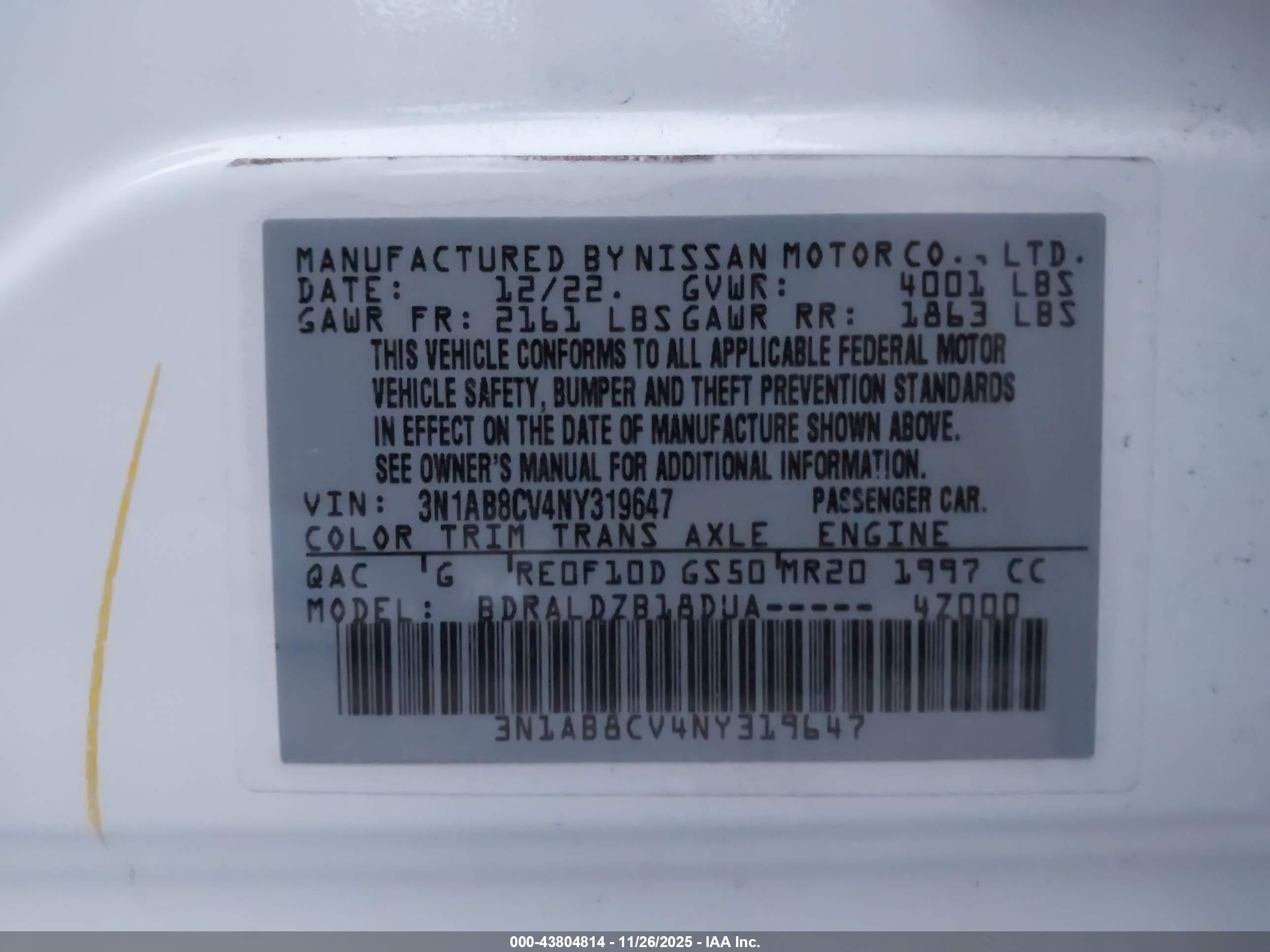 NISSAN SENTRA image 9