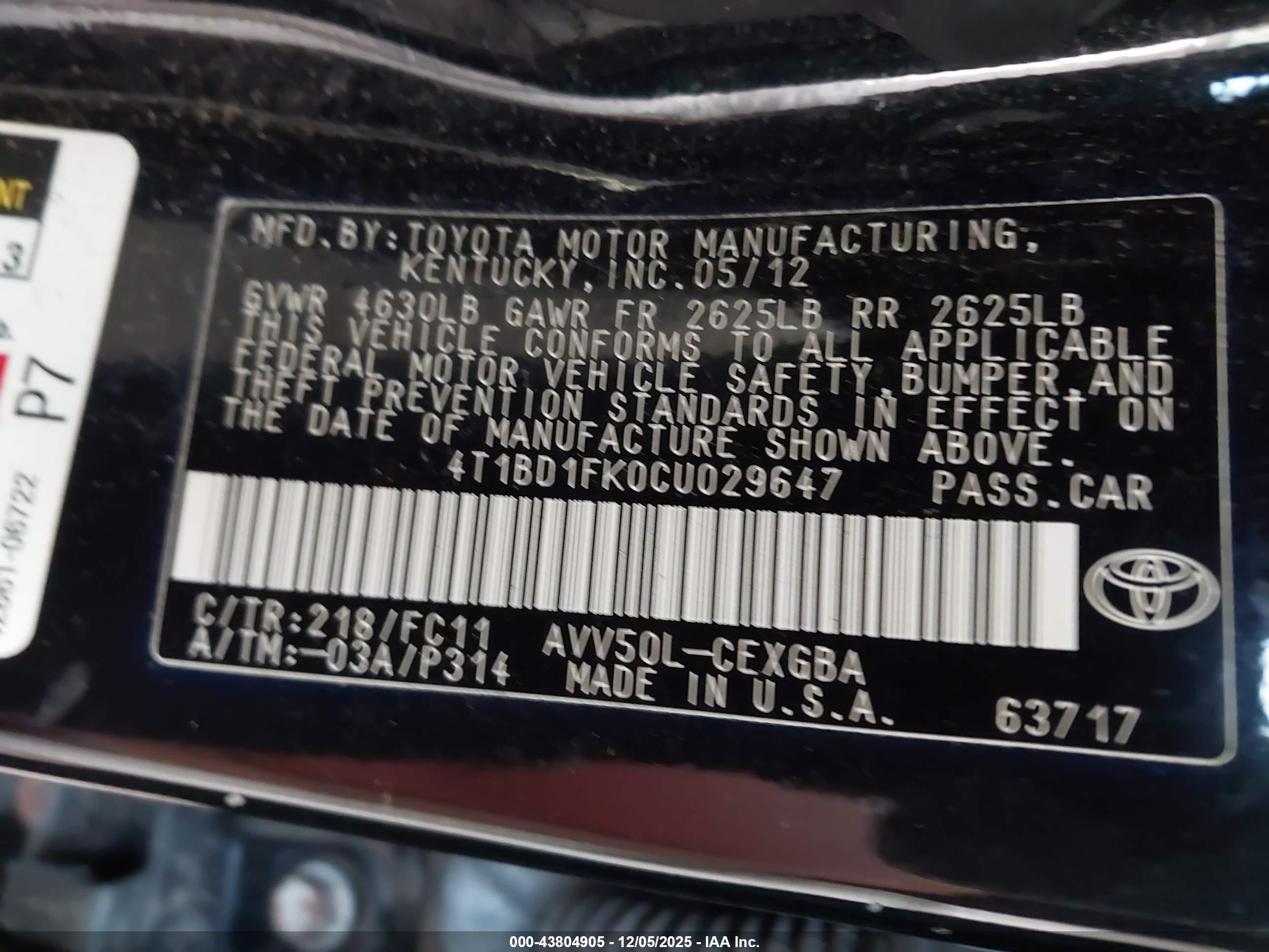 TOYOTA CAMRY image 9