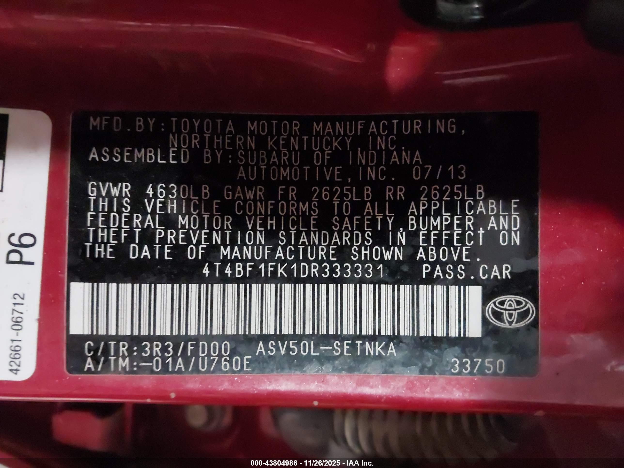 TOYOTA CAMRY image 9