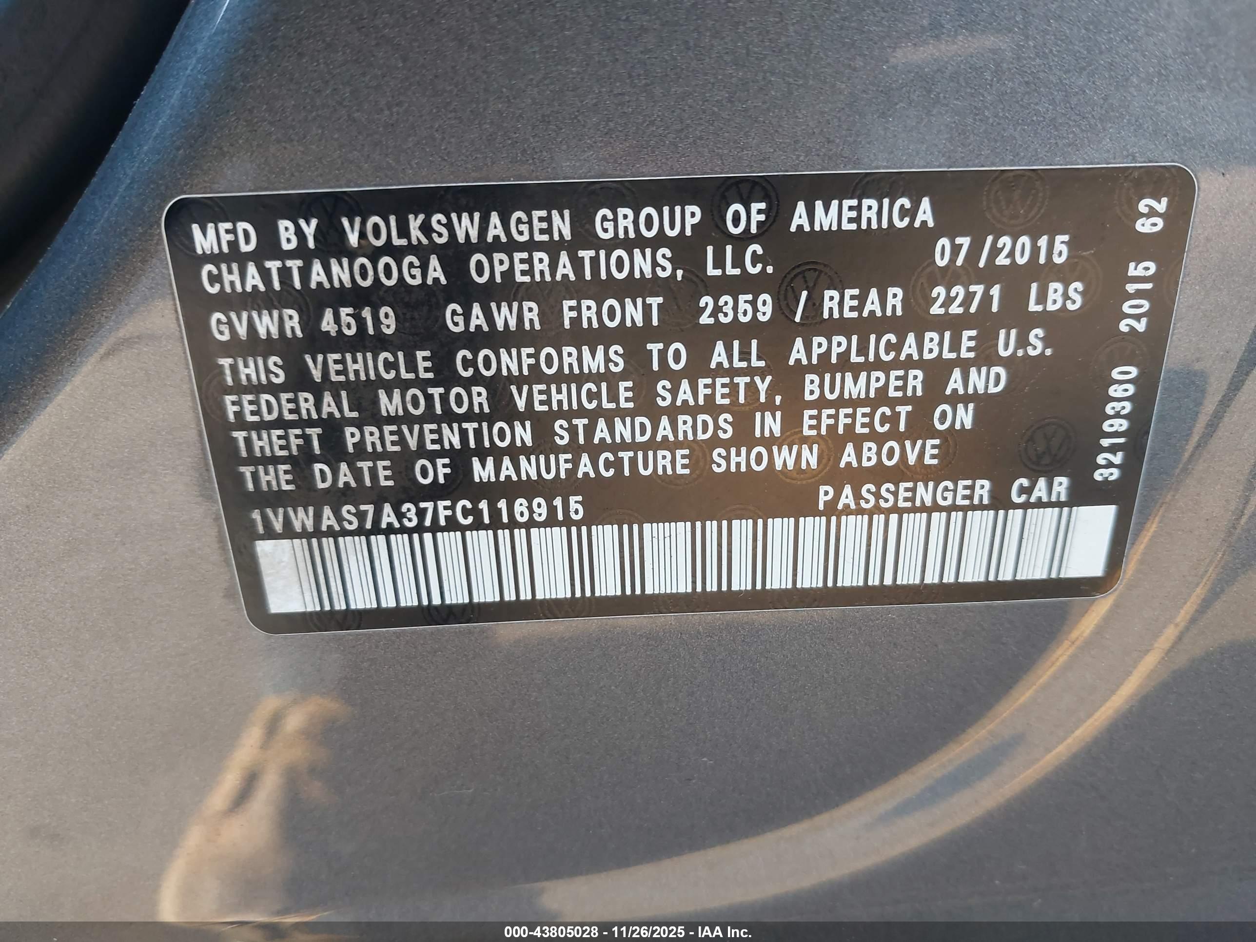 VOLKSWAGEN PASSAT image 9