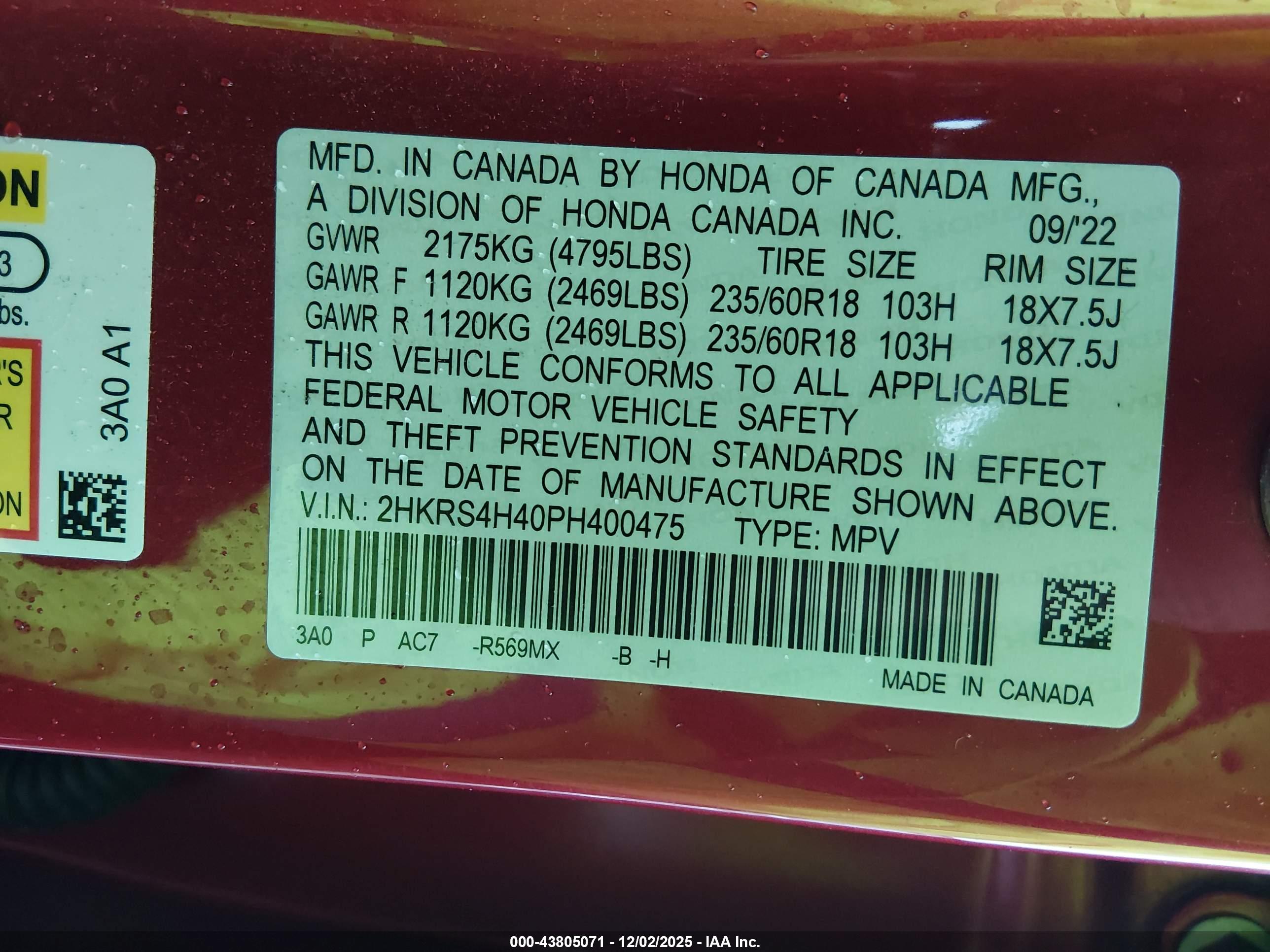 HONDA CR-V image 9
