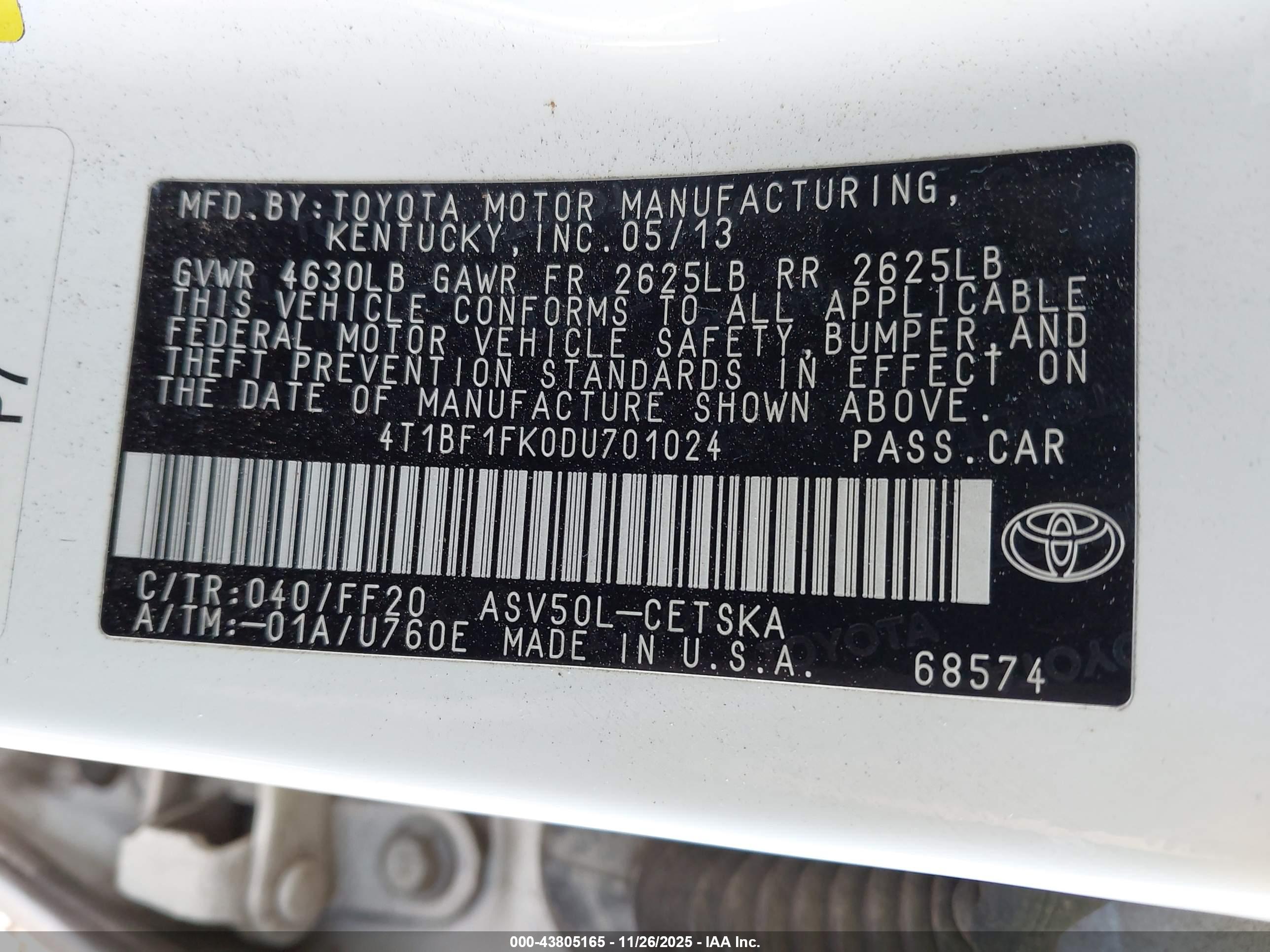 TOYOTA CAMRY image 9