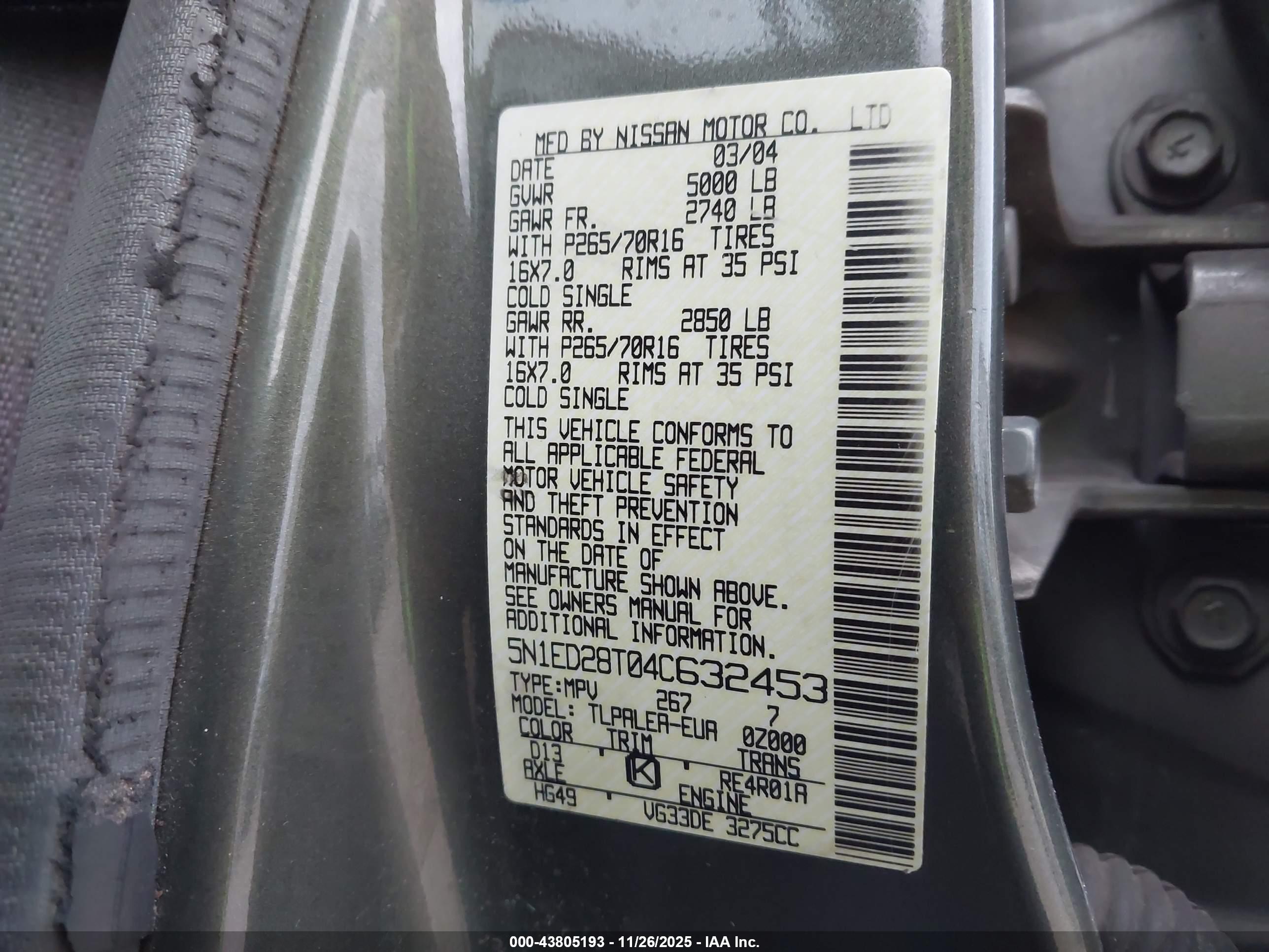 NISSAN XTERRA image 9