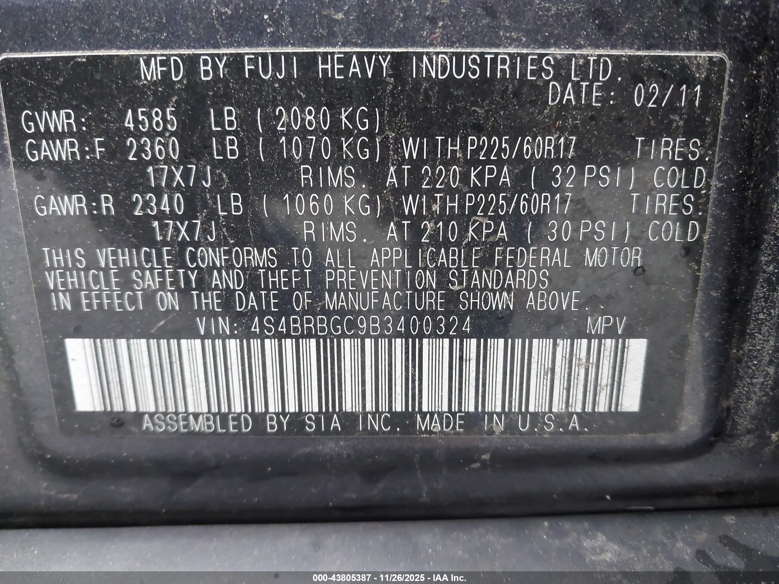SUBARU OUTBACK image 9
