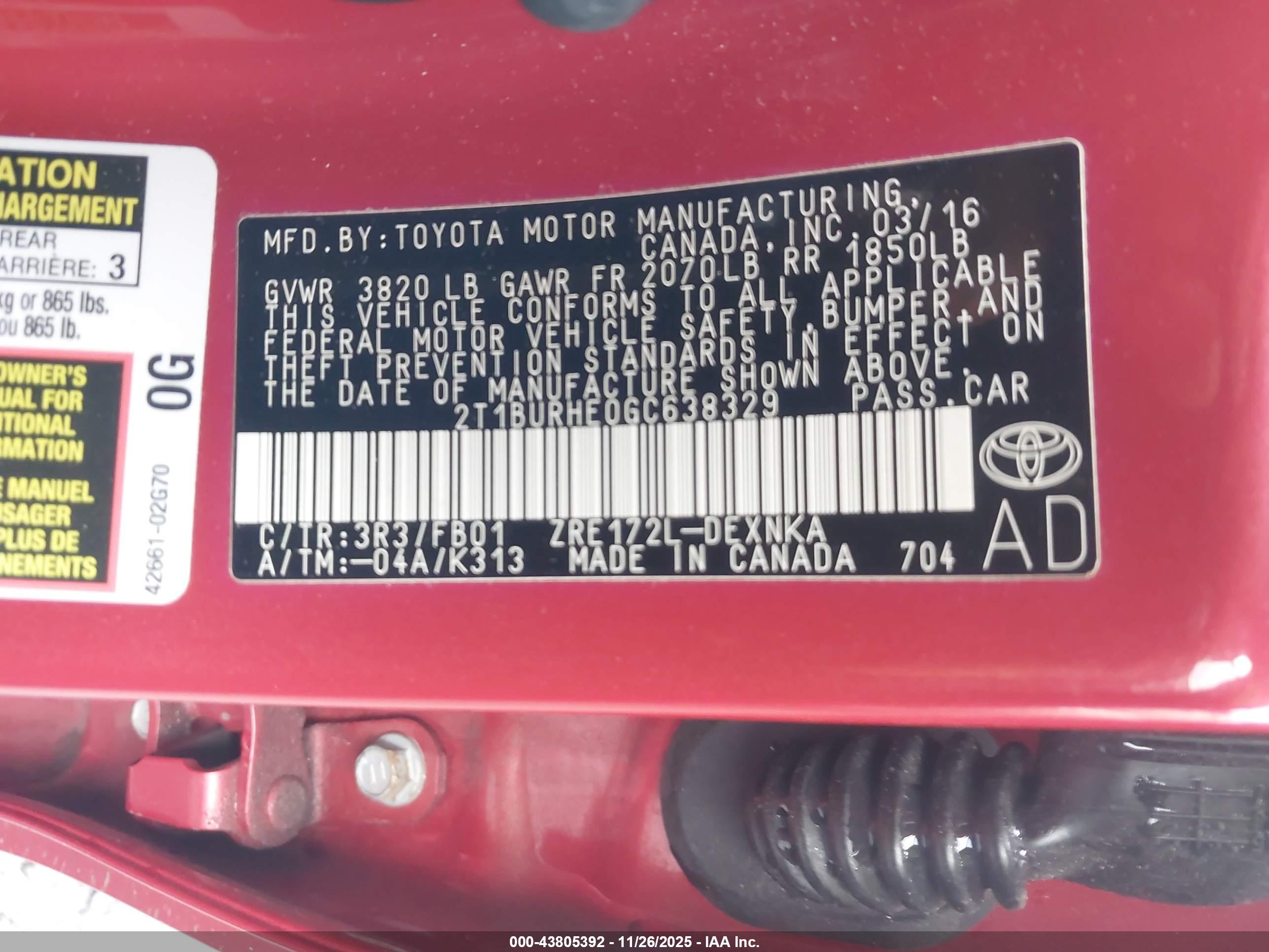 TOYOTA COROLLA image 9