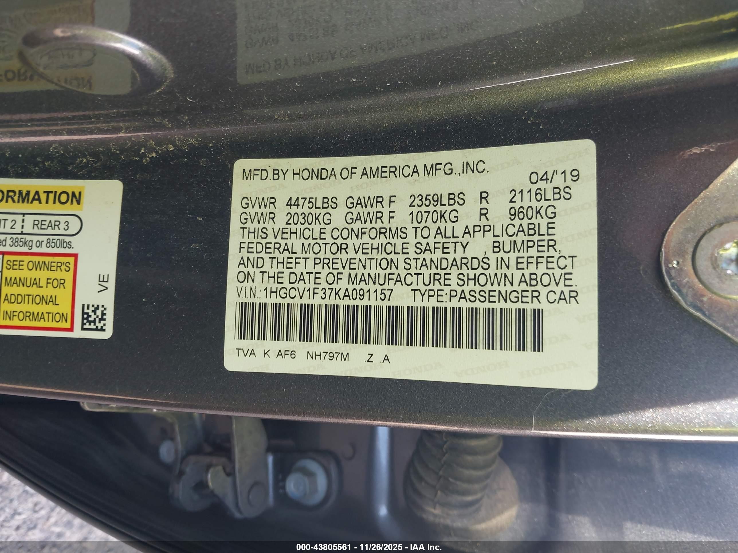 HONDA ACCORD image 9