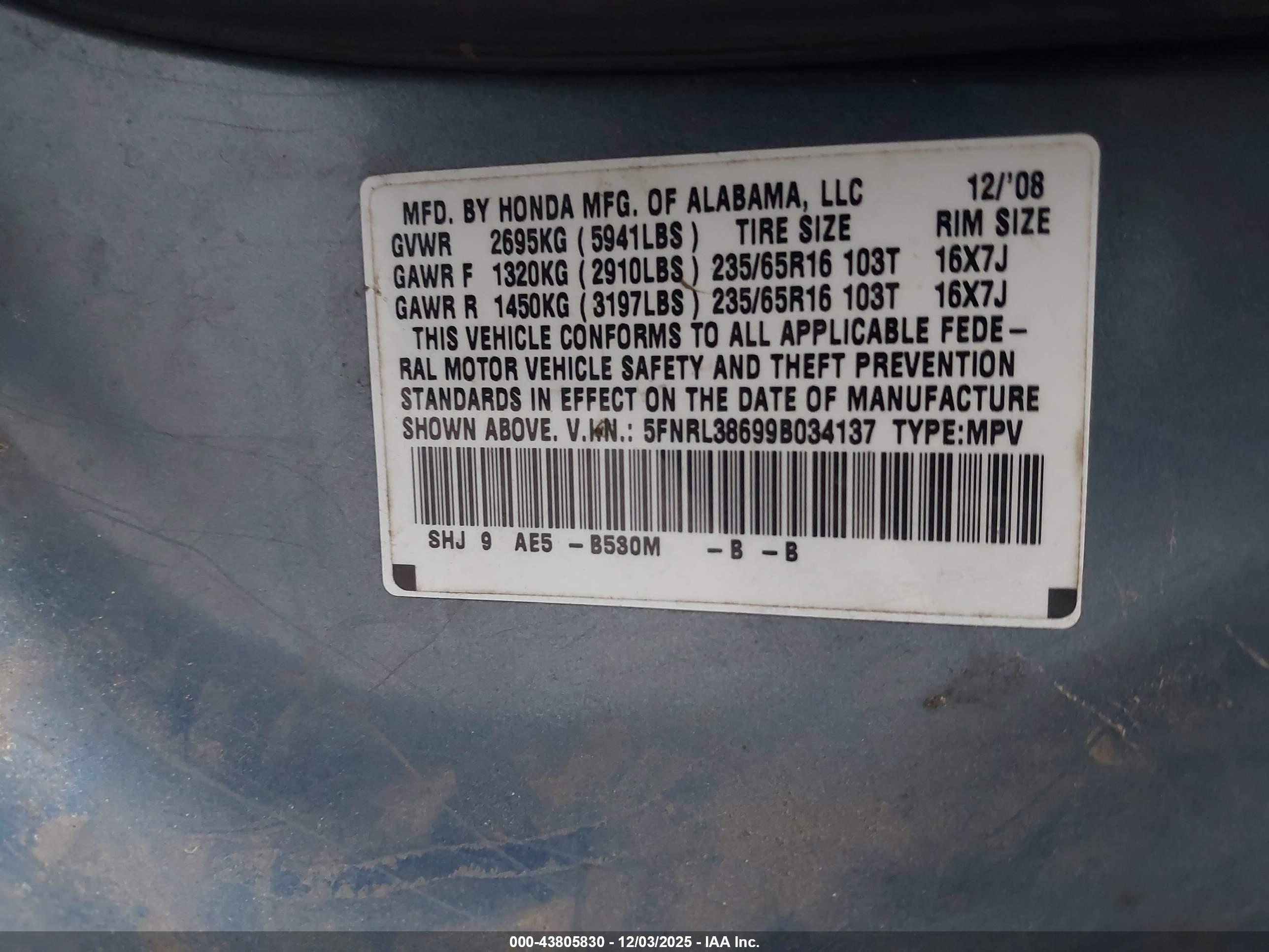 HONDA ODYSSEY image 9