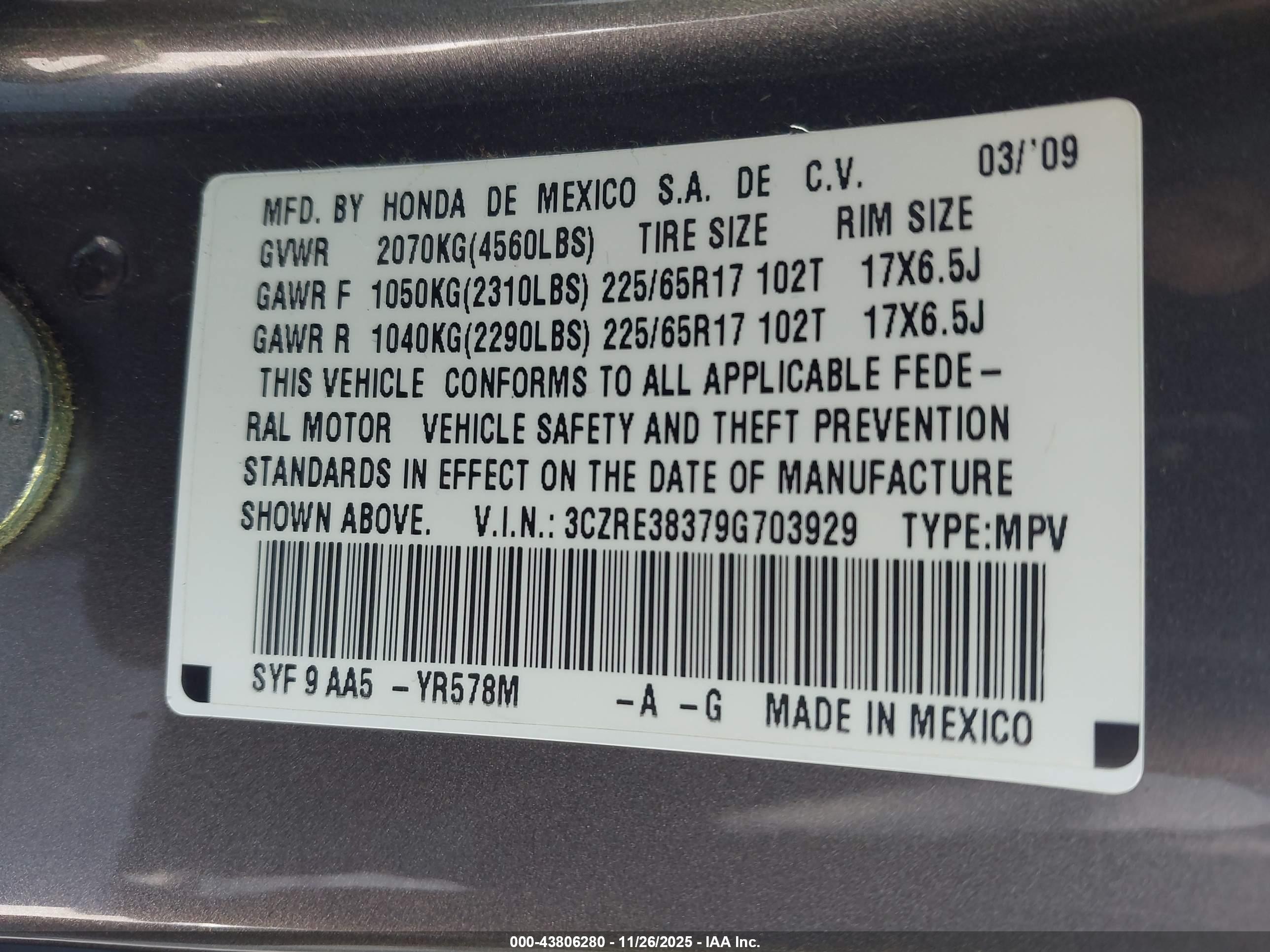 HONDA CR-V image 9