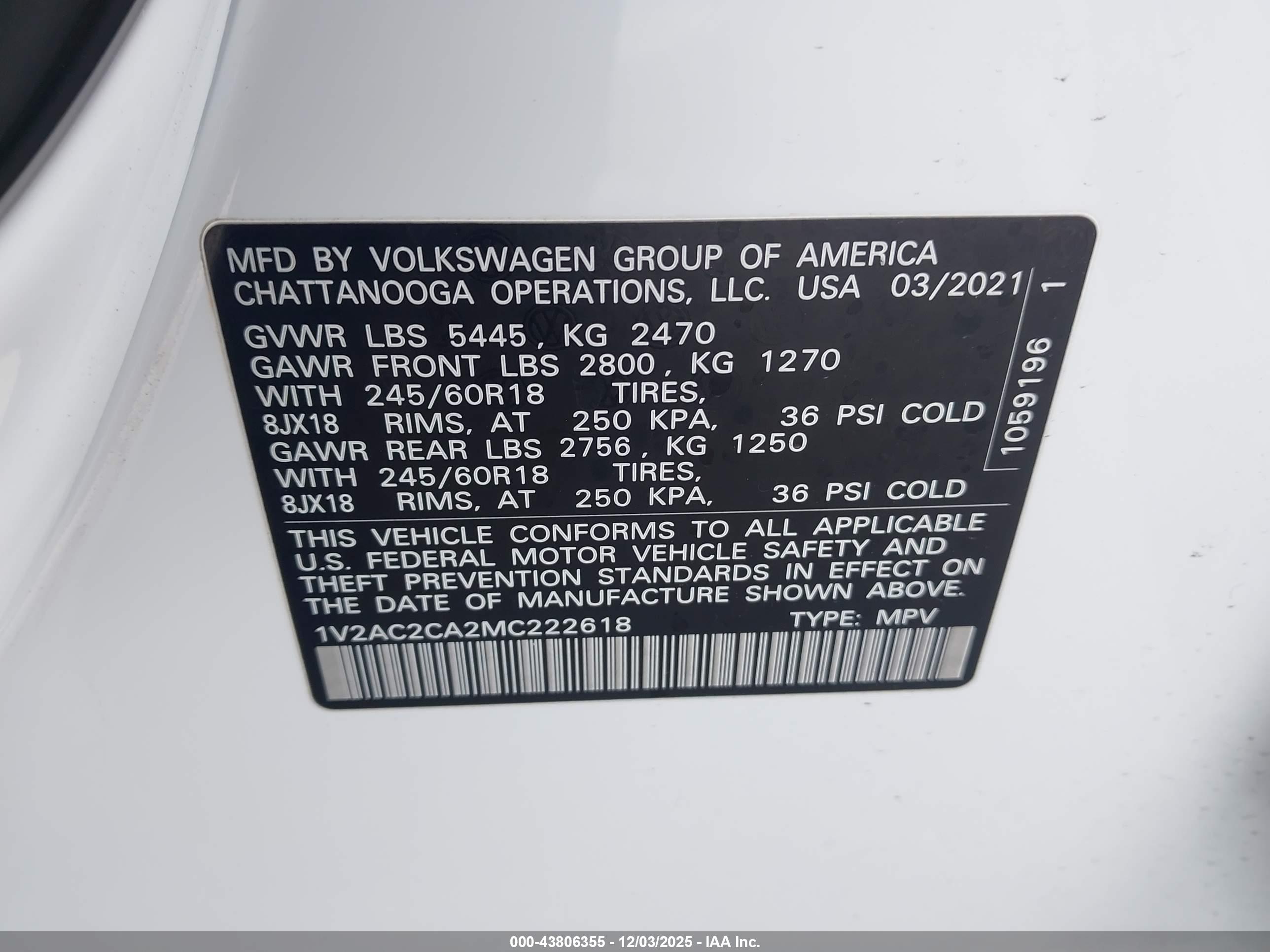 VOLKSWAGEN ATLAS image 9