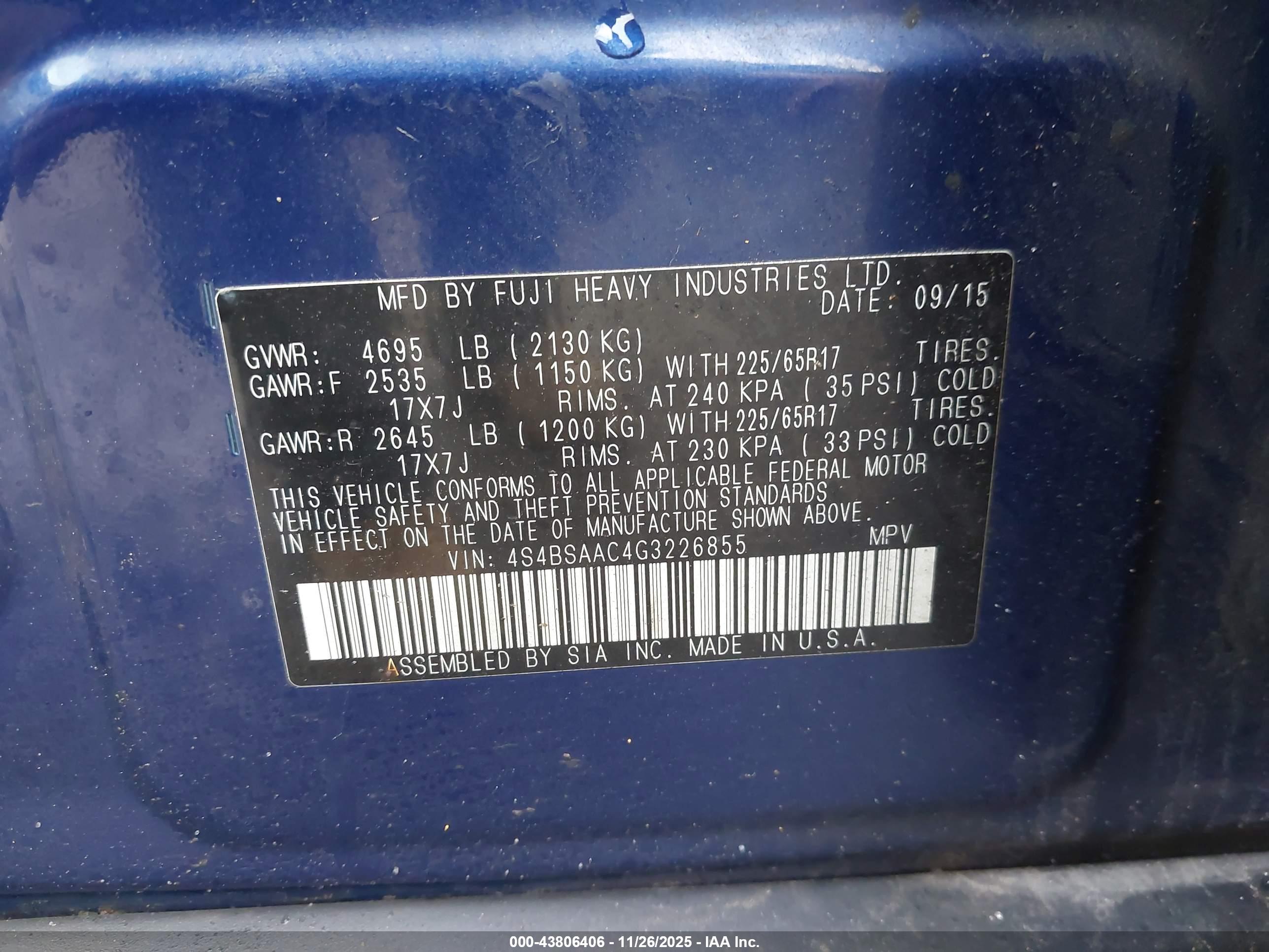 SUBARU OUTBACK image 9