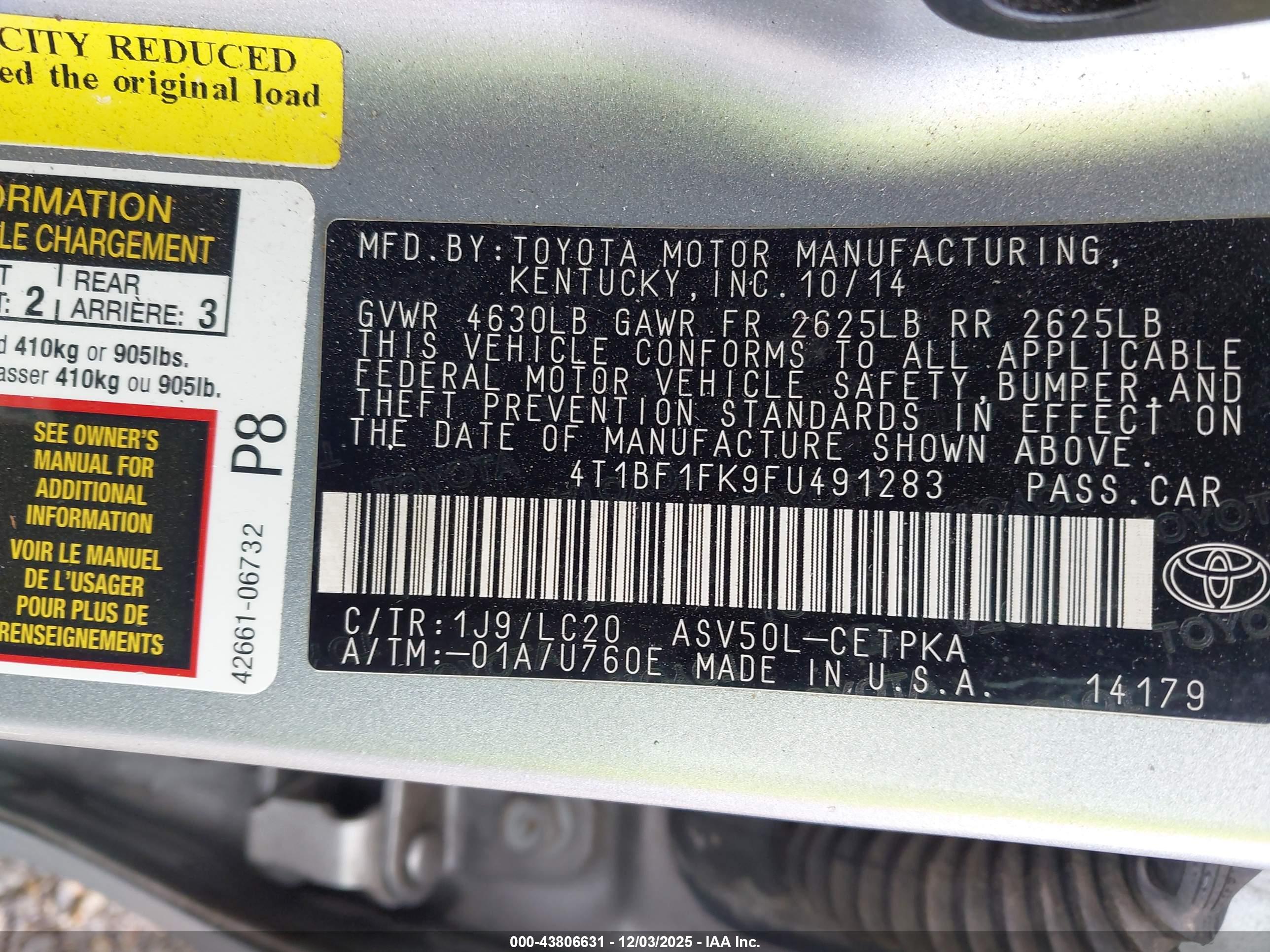 TOYOTA CAMRY image 9