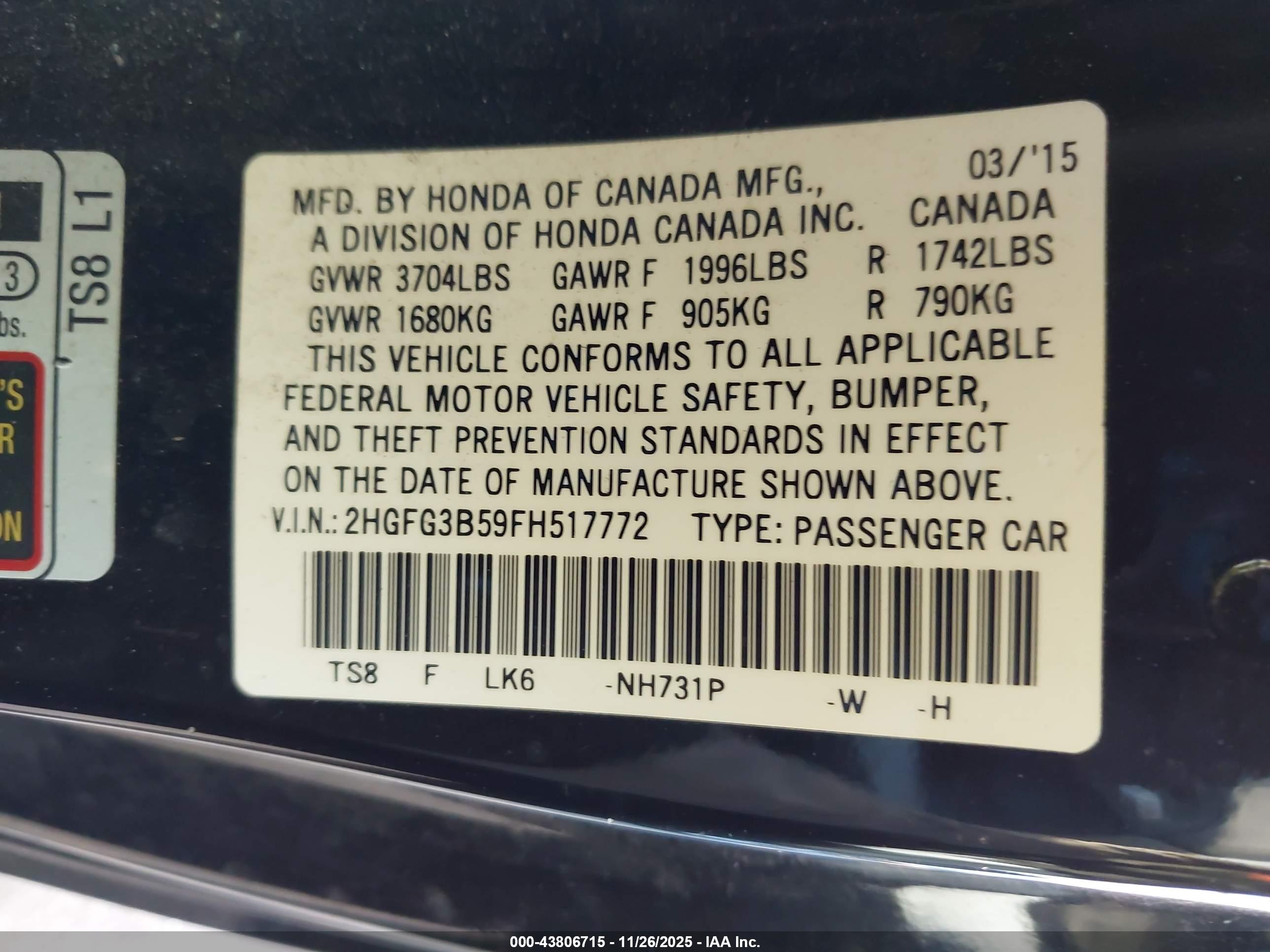 HONDA CIVIC image 9