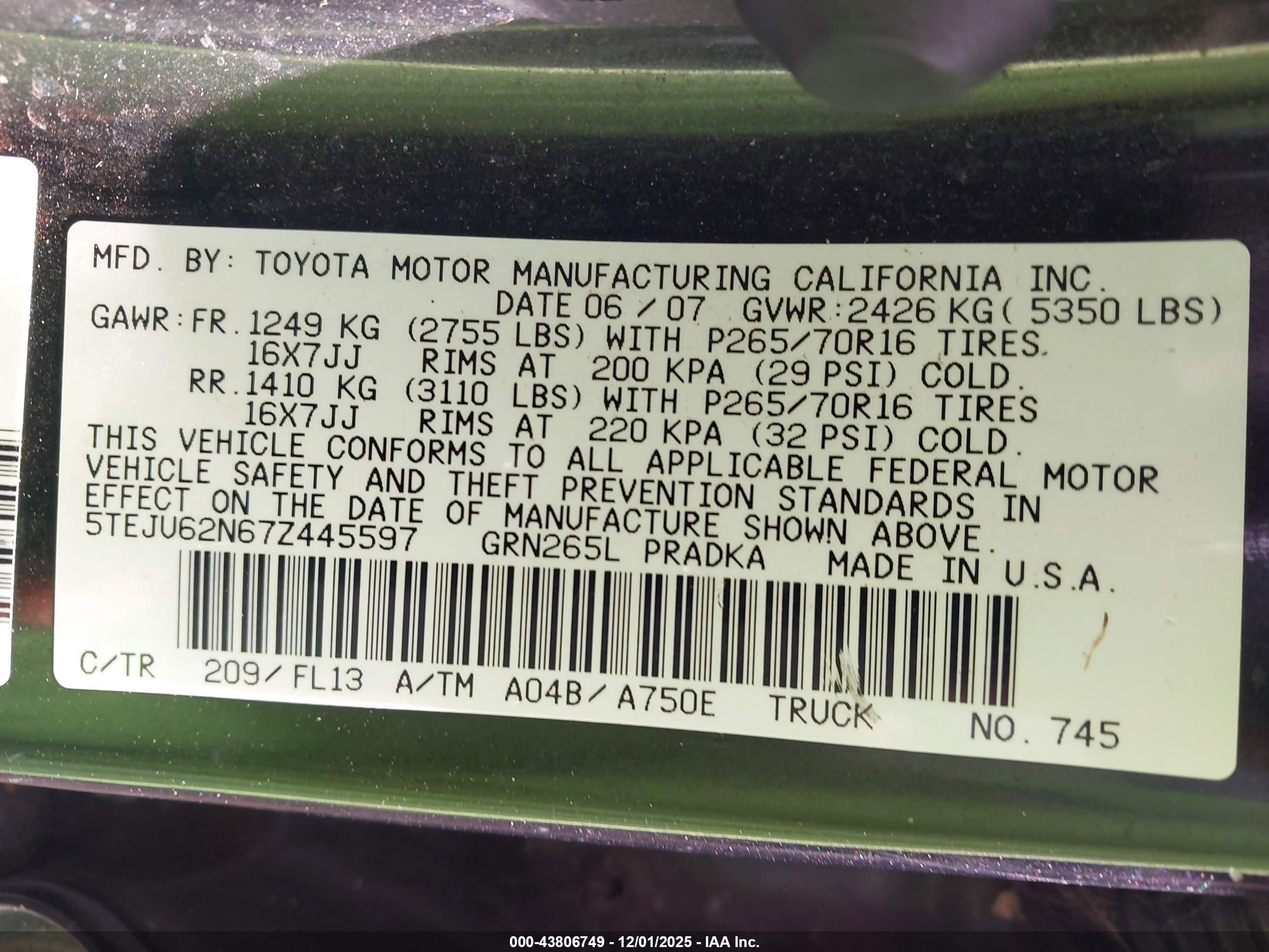 TOYOTA TACOMA image 9