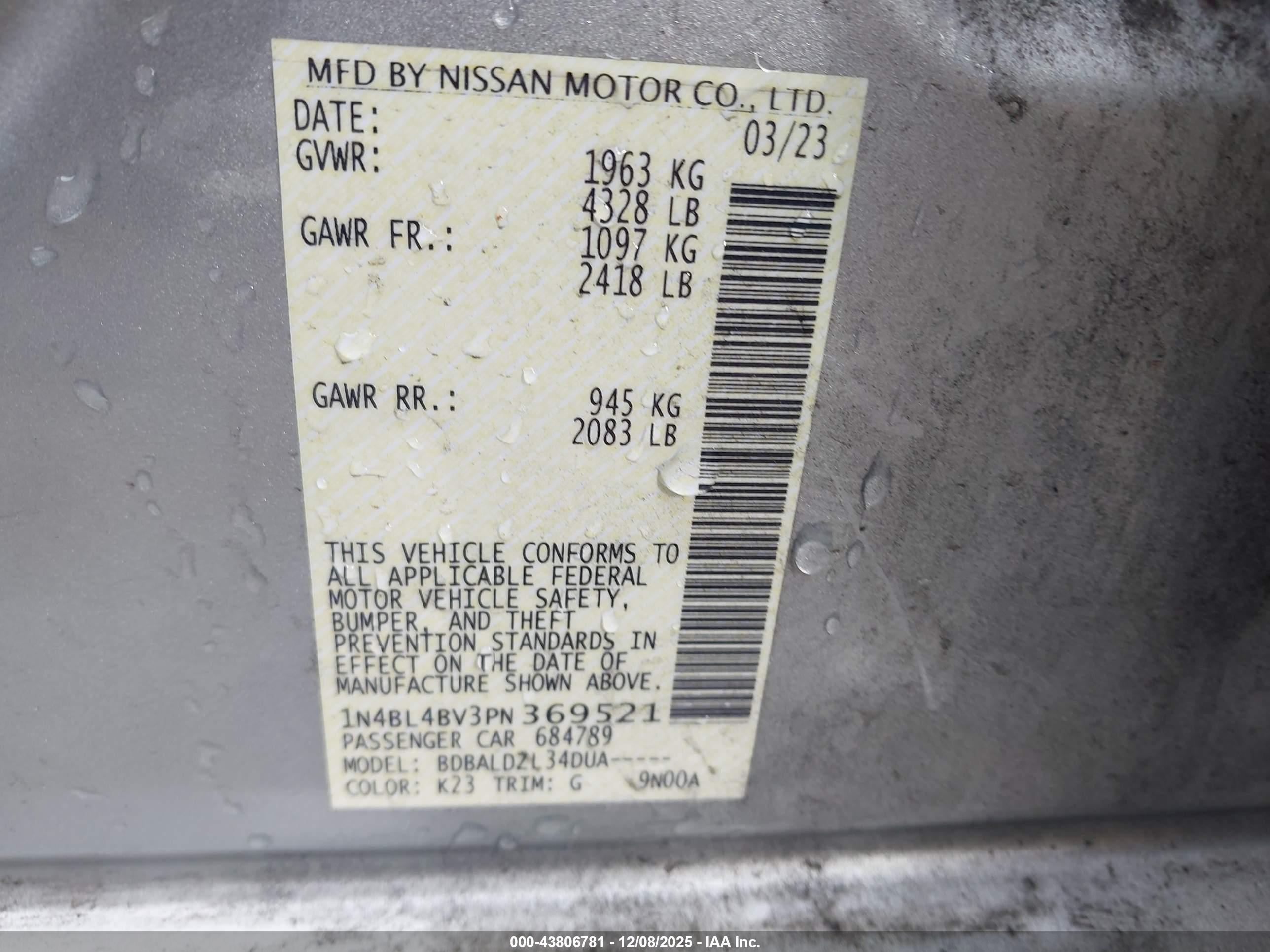 NISSAN ALTIMA image 9