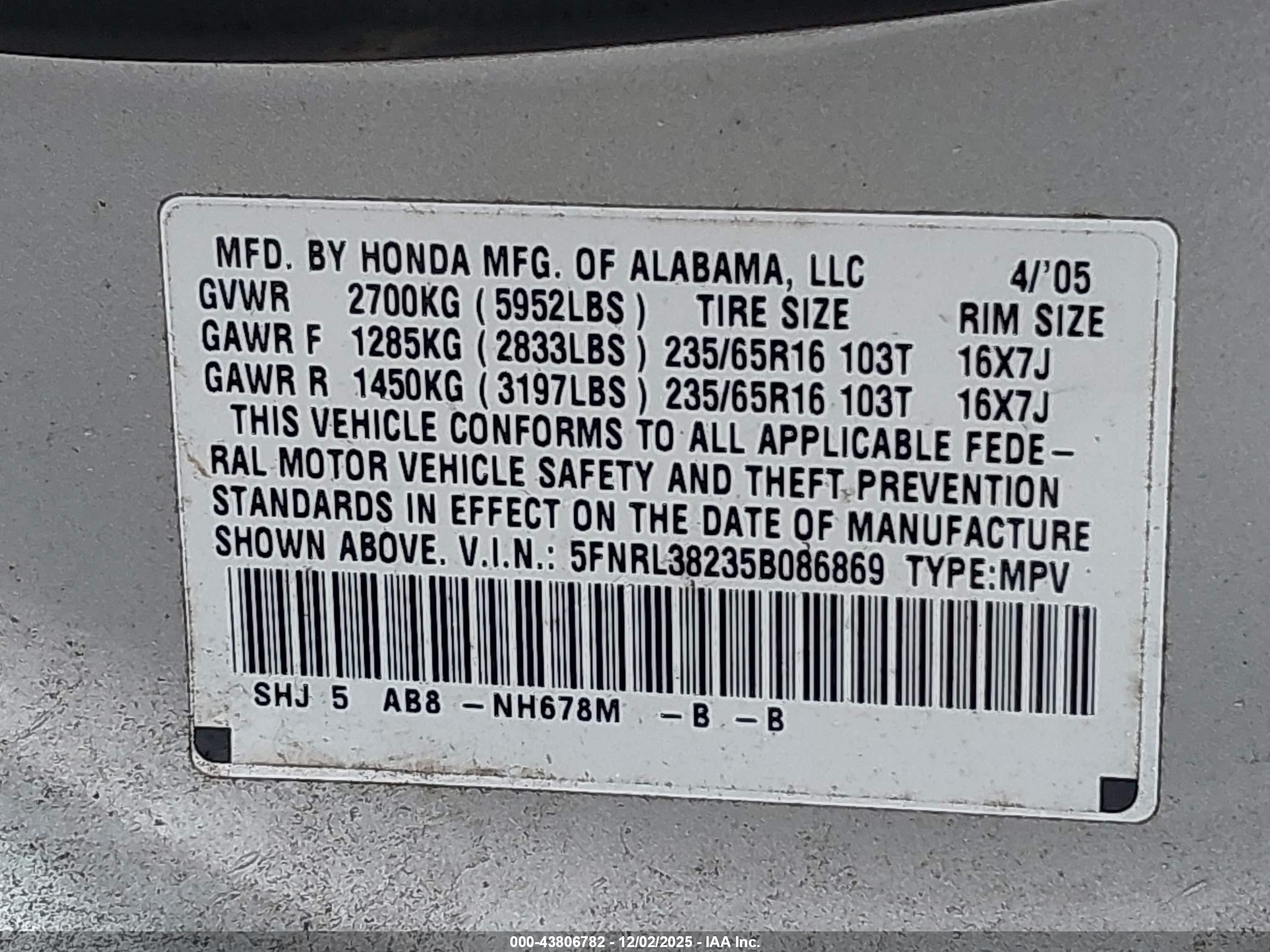 HONDA ODYSSEY image 9