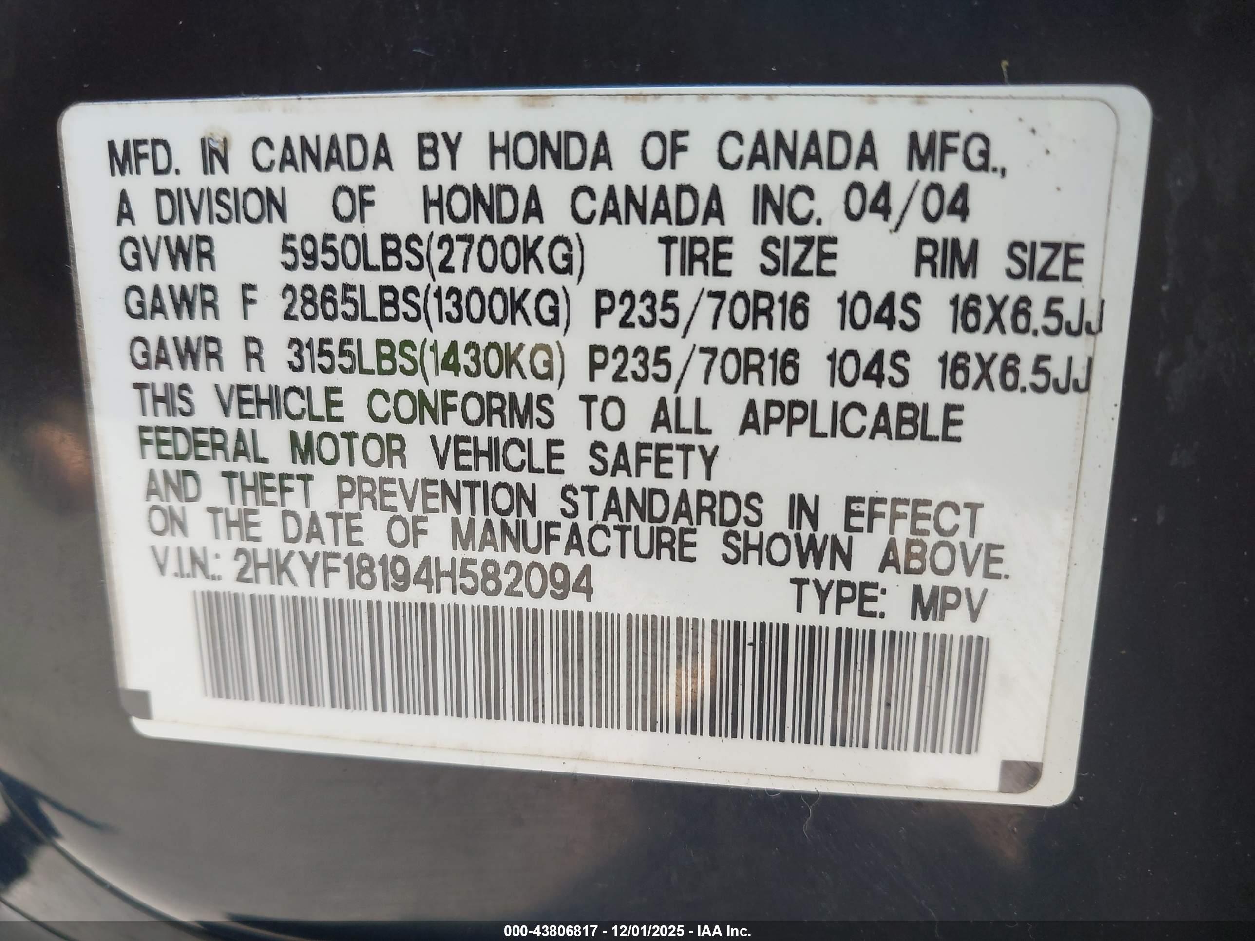 HONDA PILOT image 9