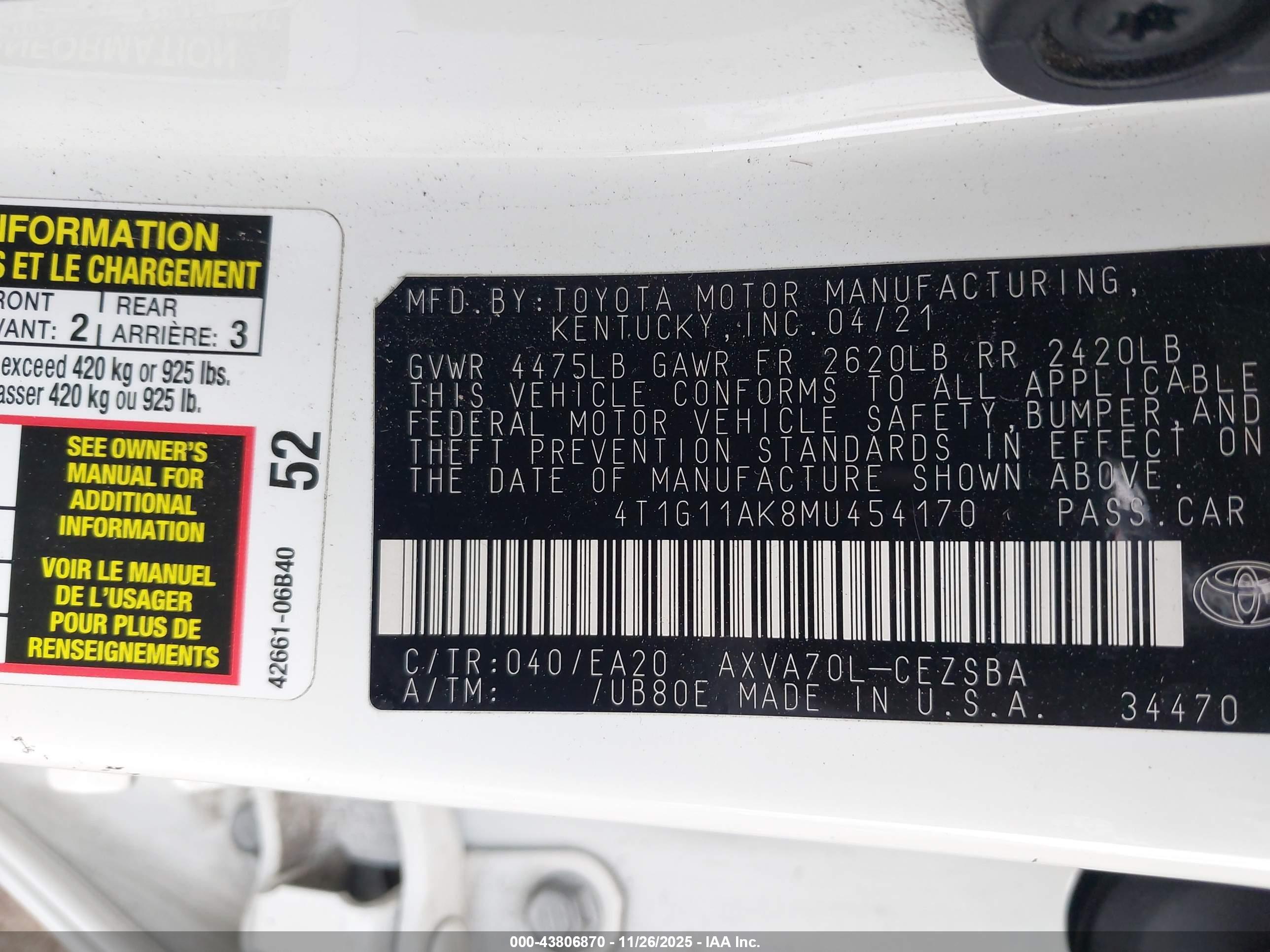 TOYOTA CAMRY image 9