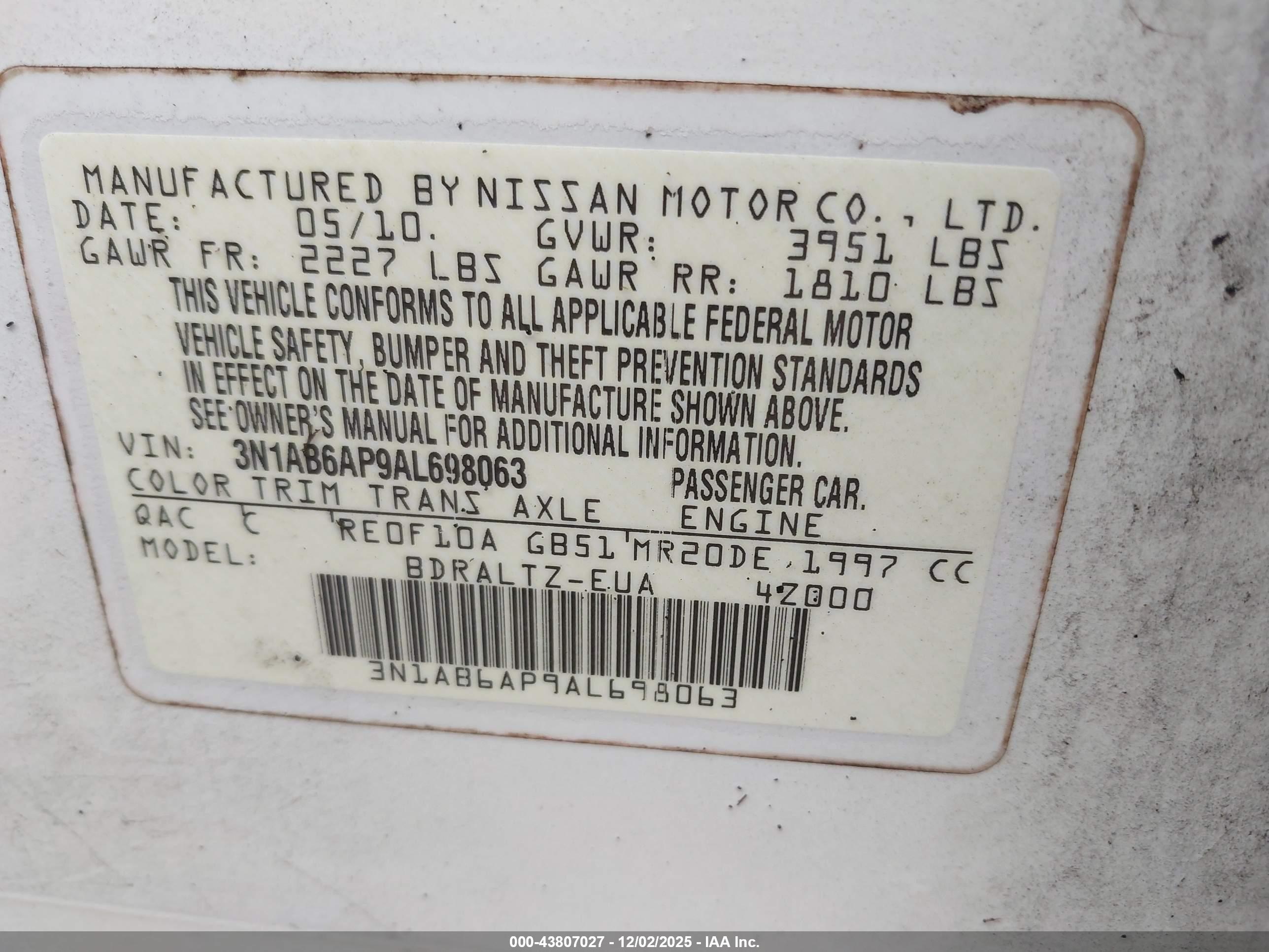 NISSAN SENTRA image 9