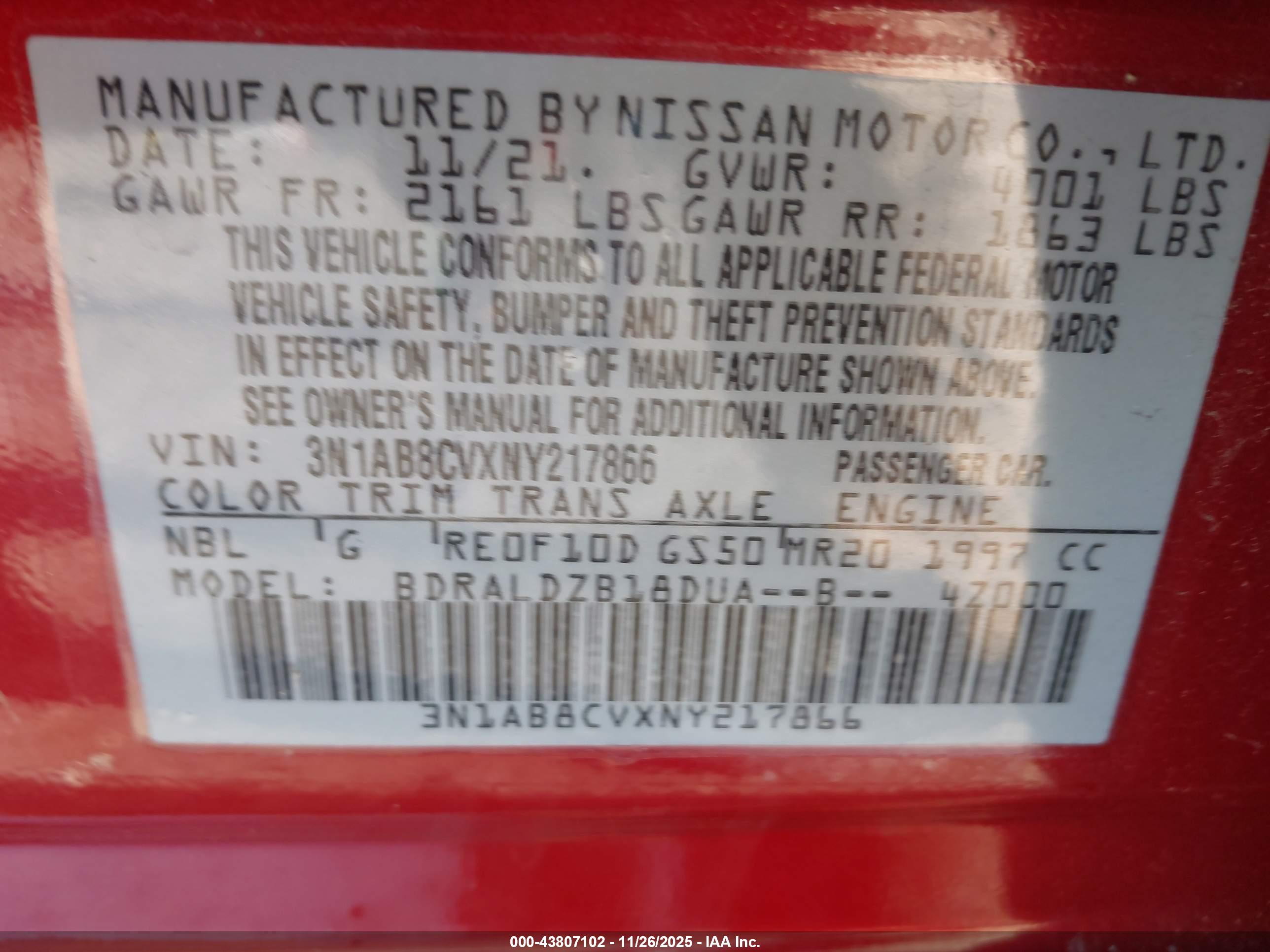 NISSAN SENTRA image 9