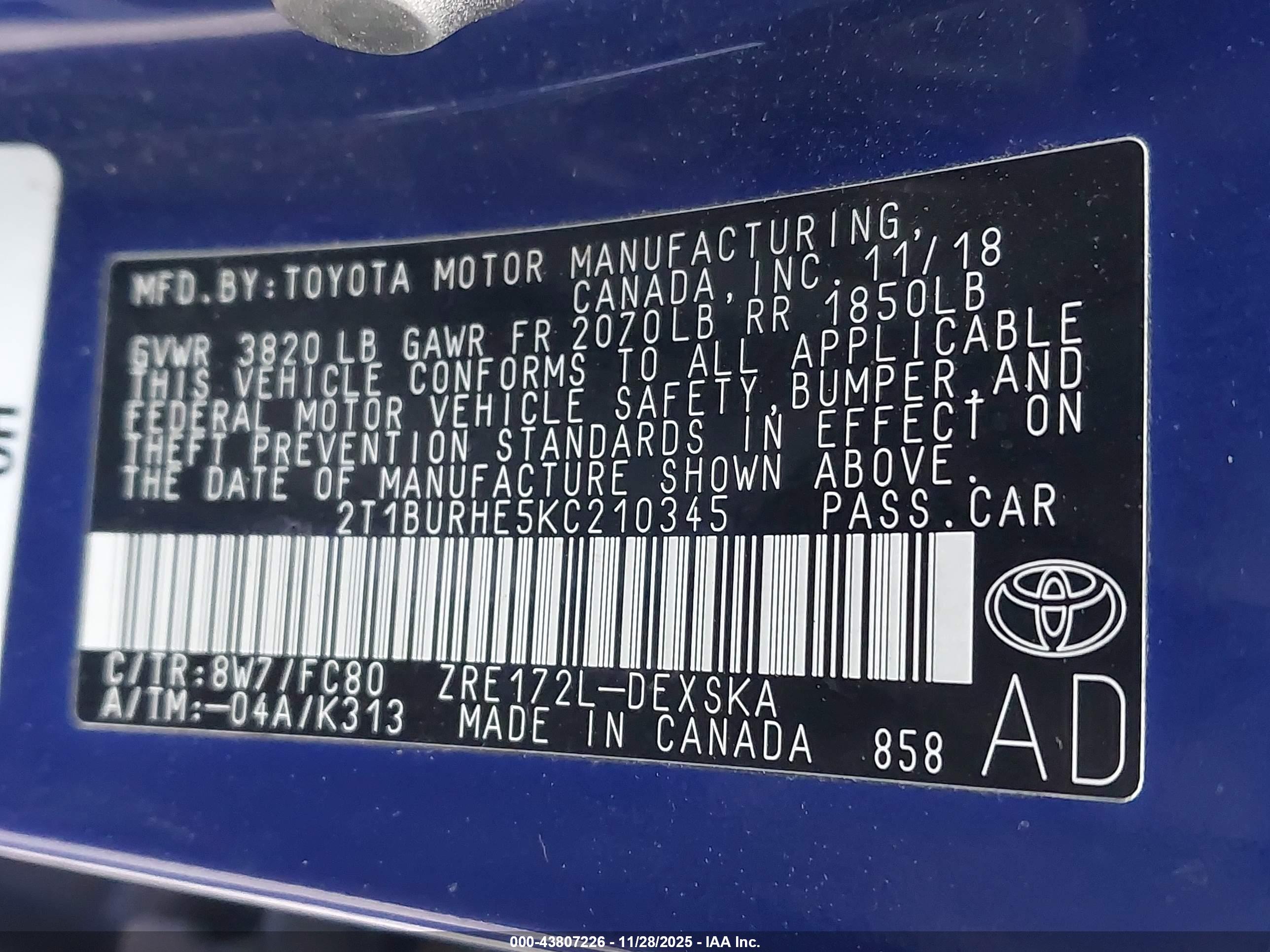 TOYOTA COROLLA image 9