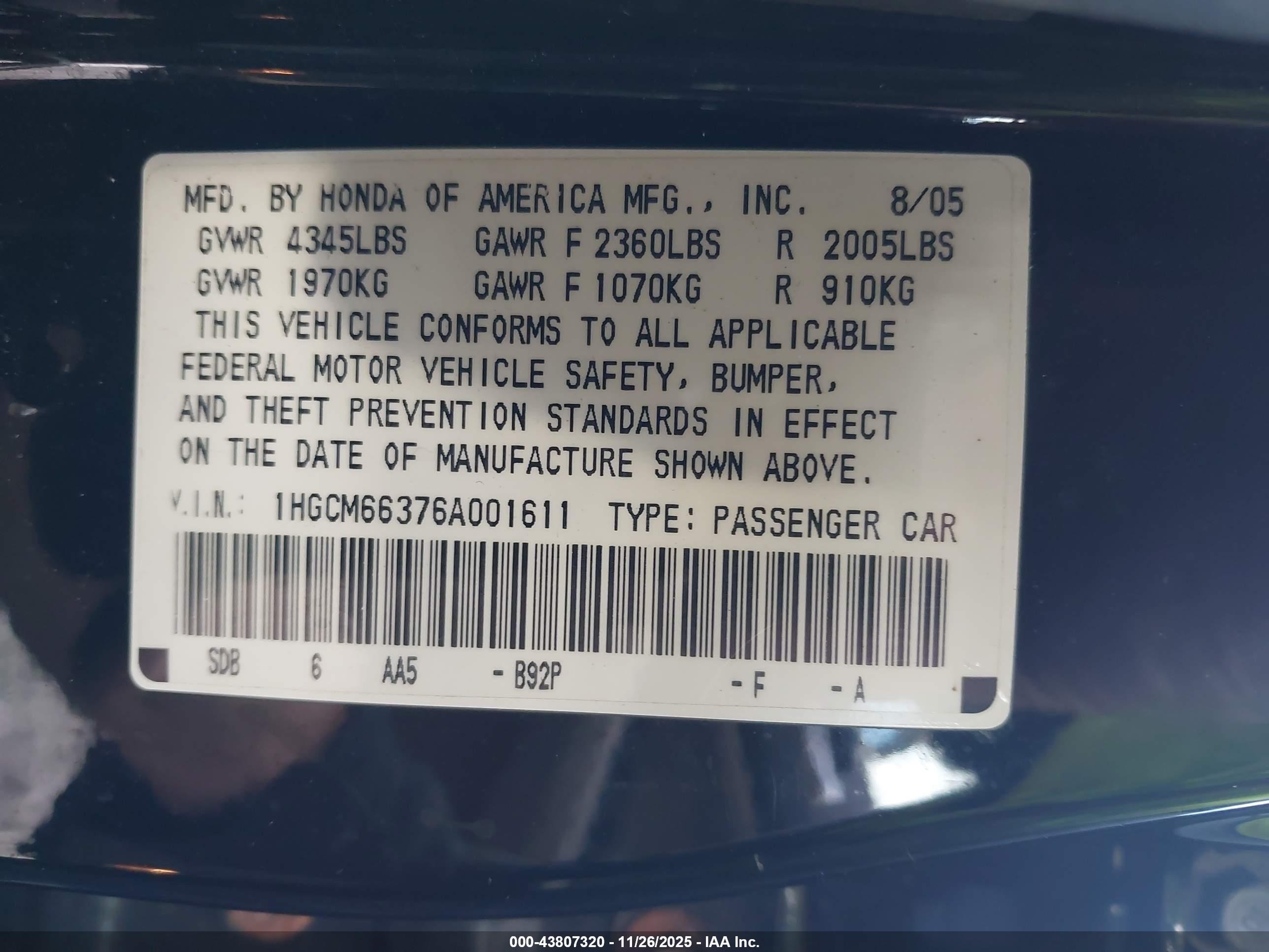 HONDA ACCORD image 9