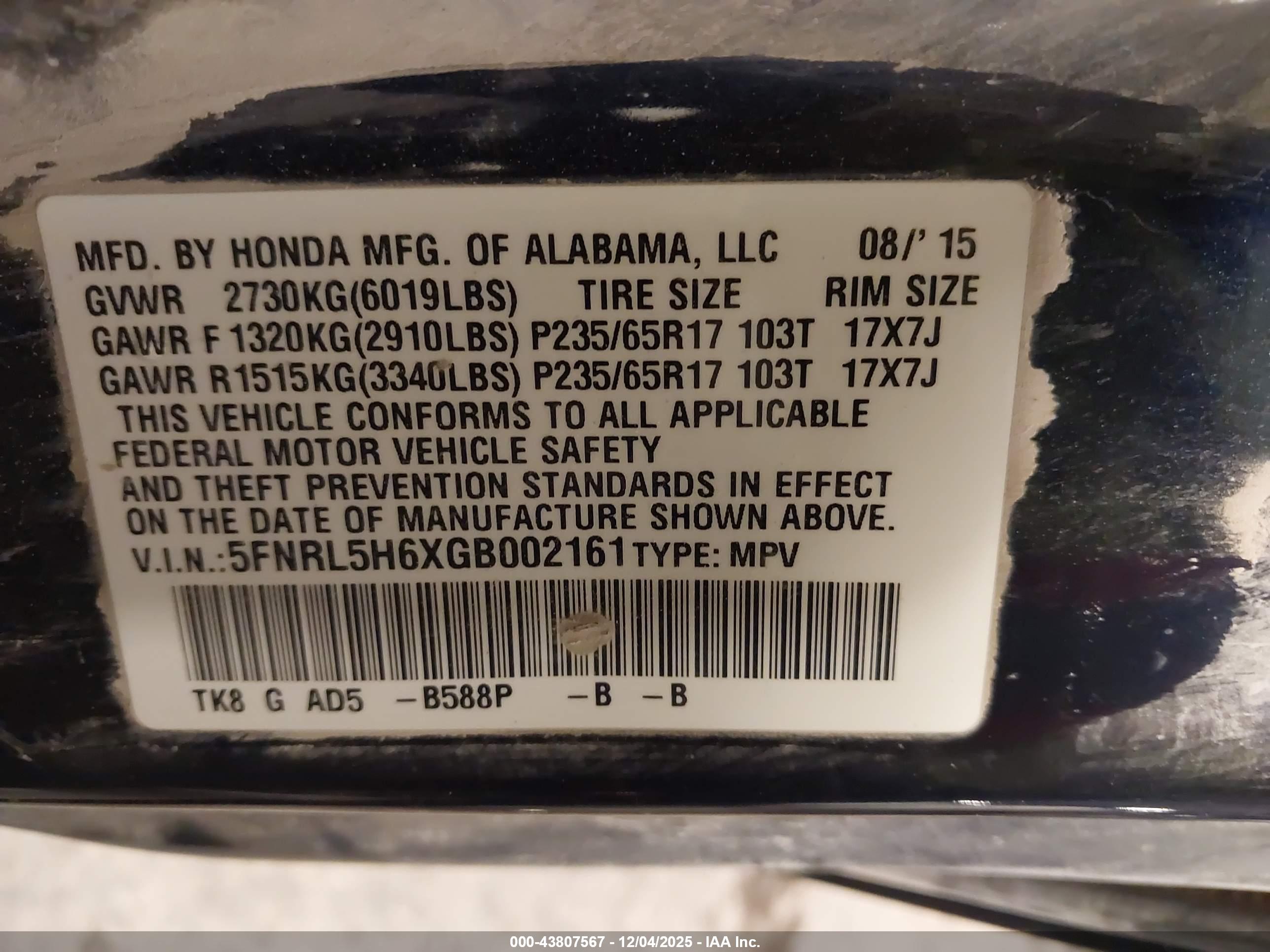 HONDA ODYSSEY image 9