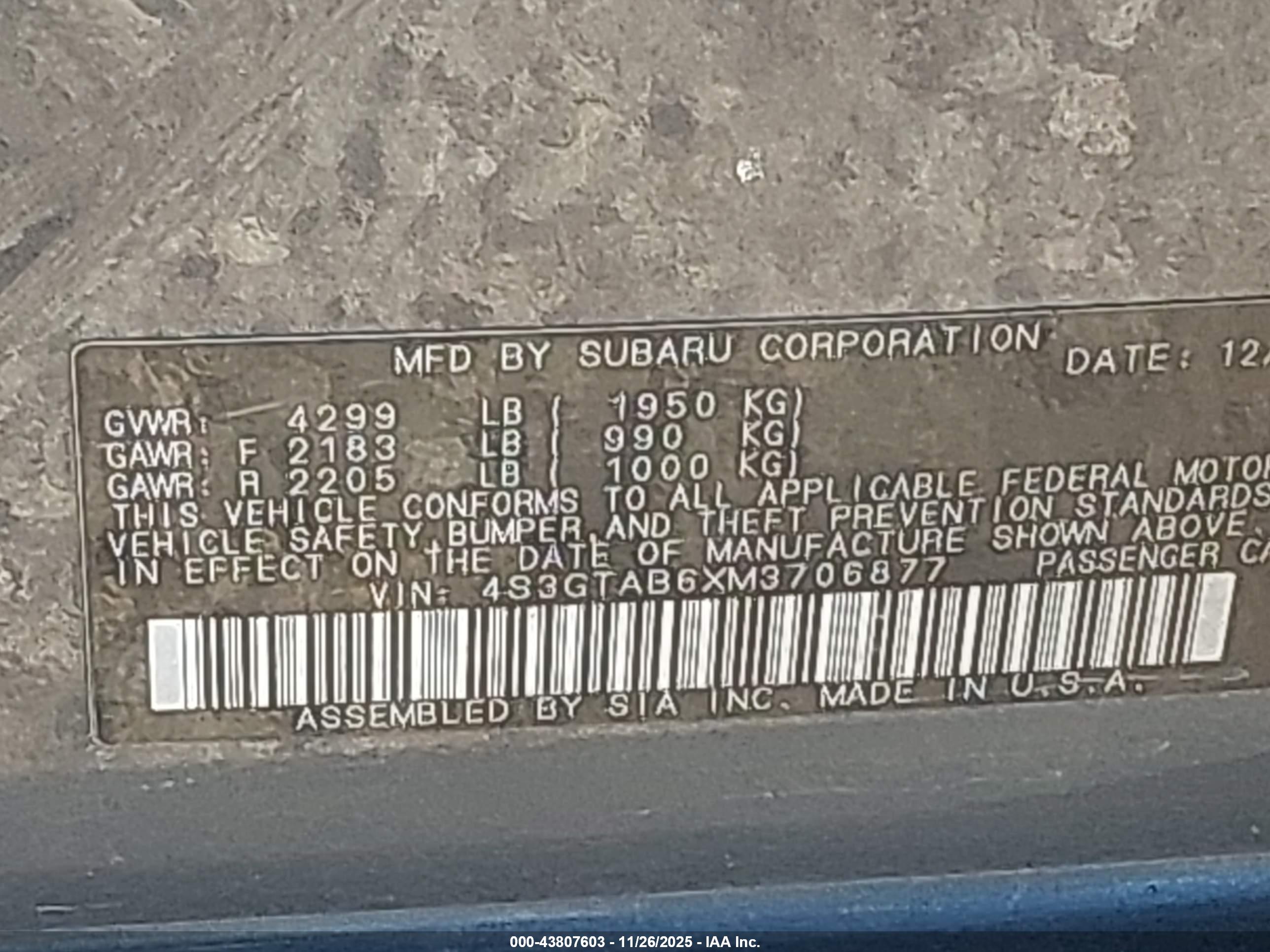SUBARU IMPREZA image 9
