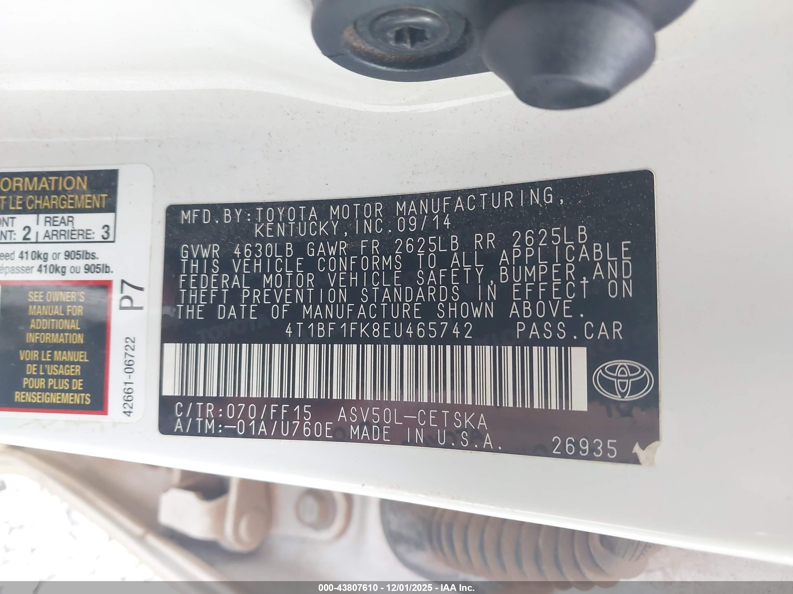 TOYOTA CAMRY image 9