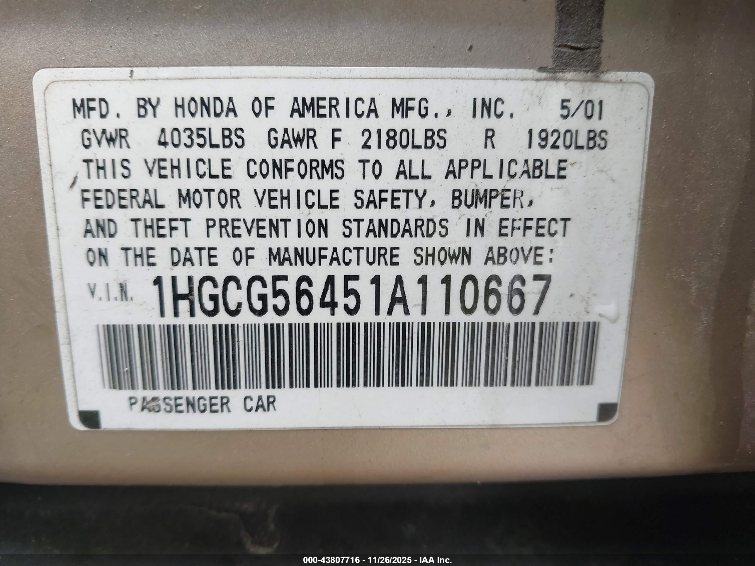 HONDA ACCORD image 9