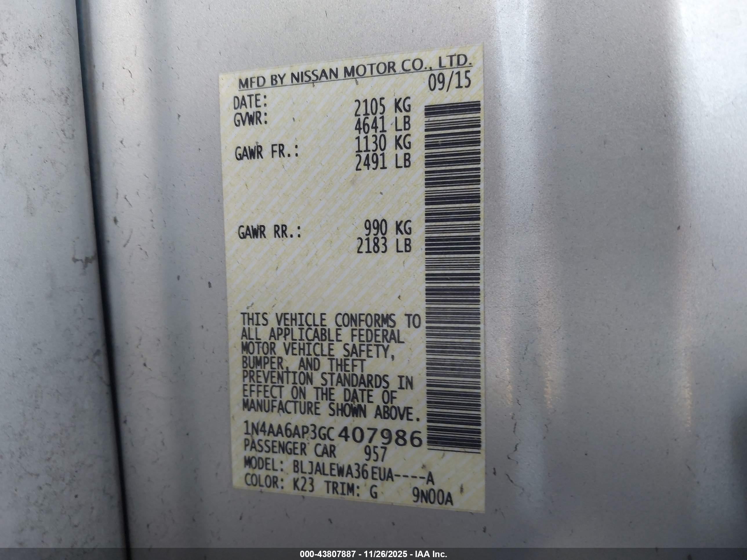 NISSAN MAXIMA image 9