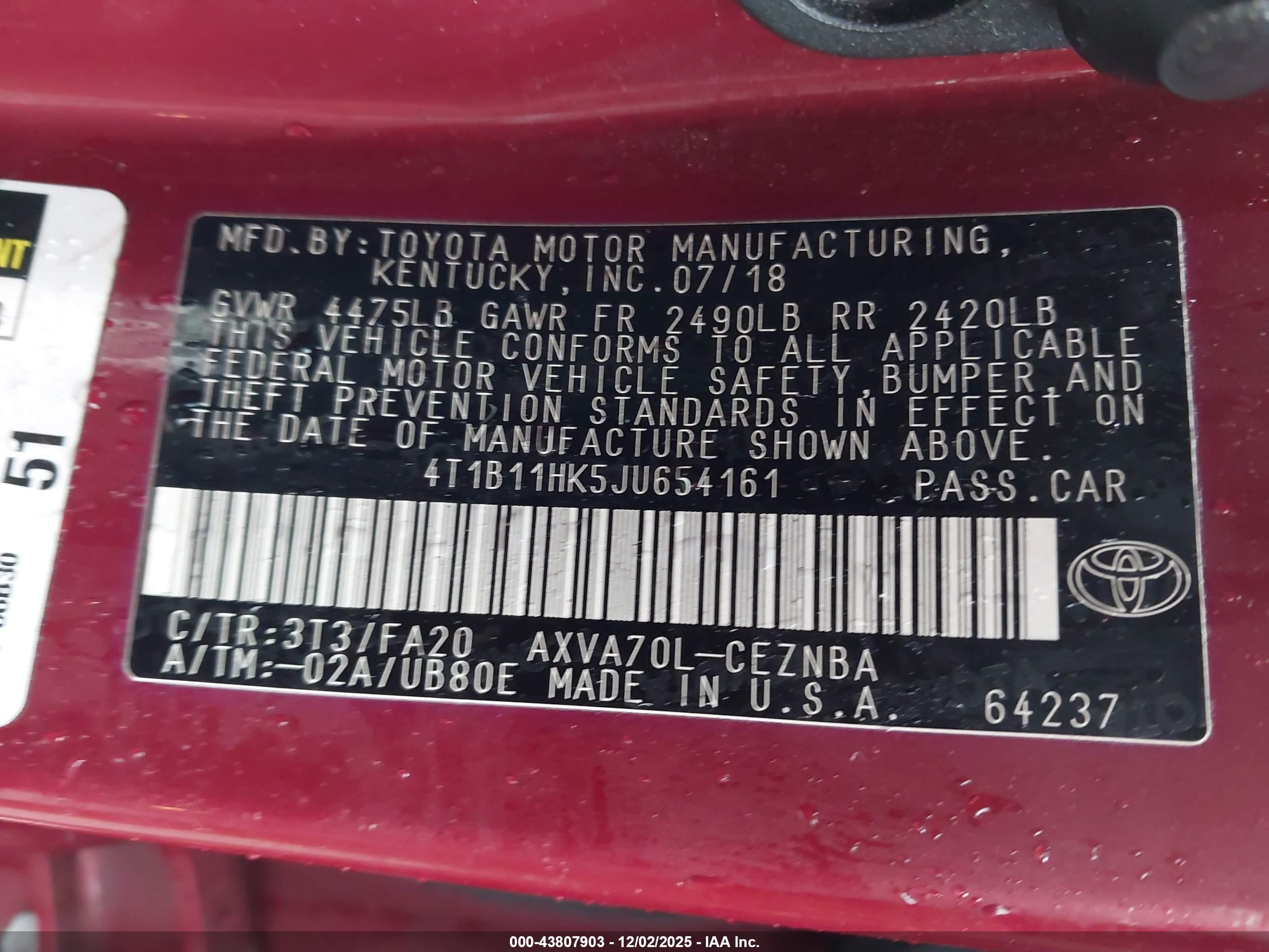 TOYOTA CAMRY image 9
