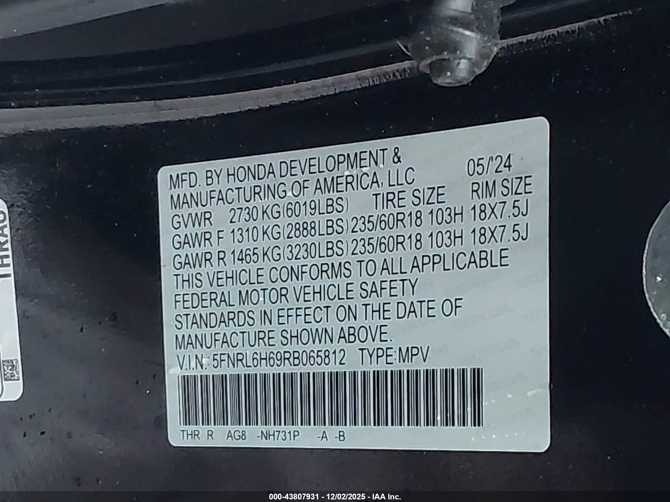 HONDA ODYSSEY image 9