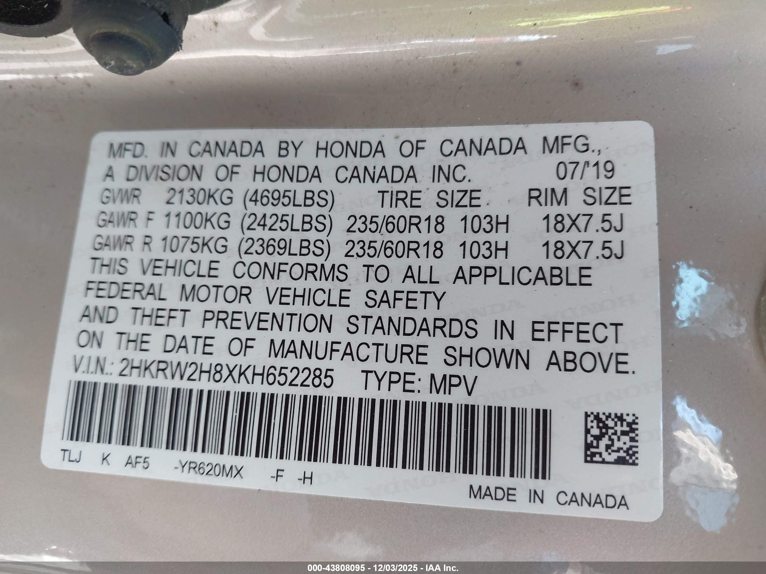 HONDA CR-V image 9
