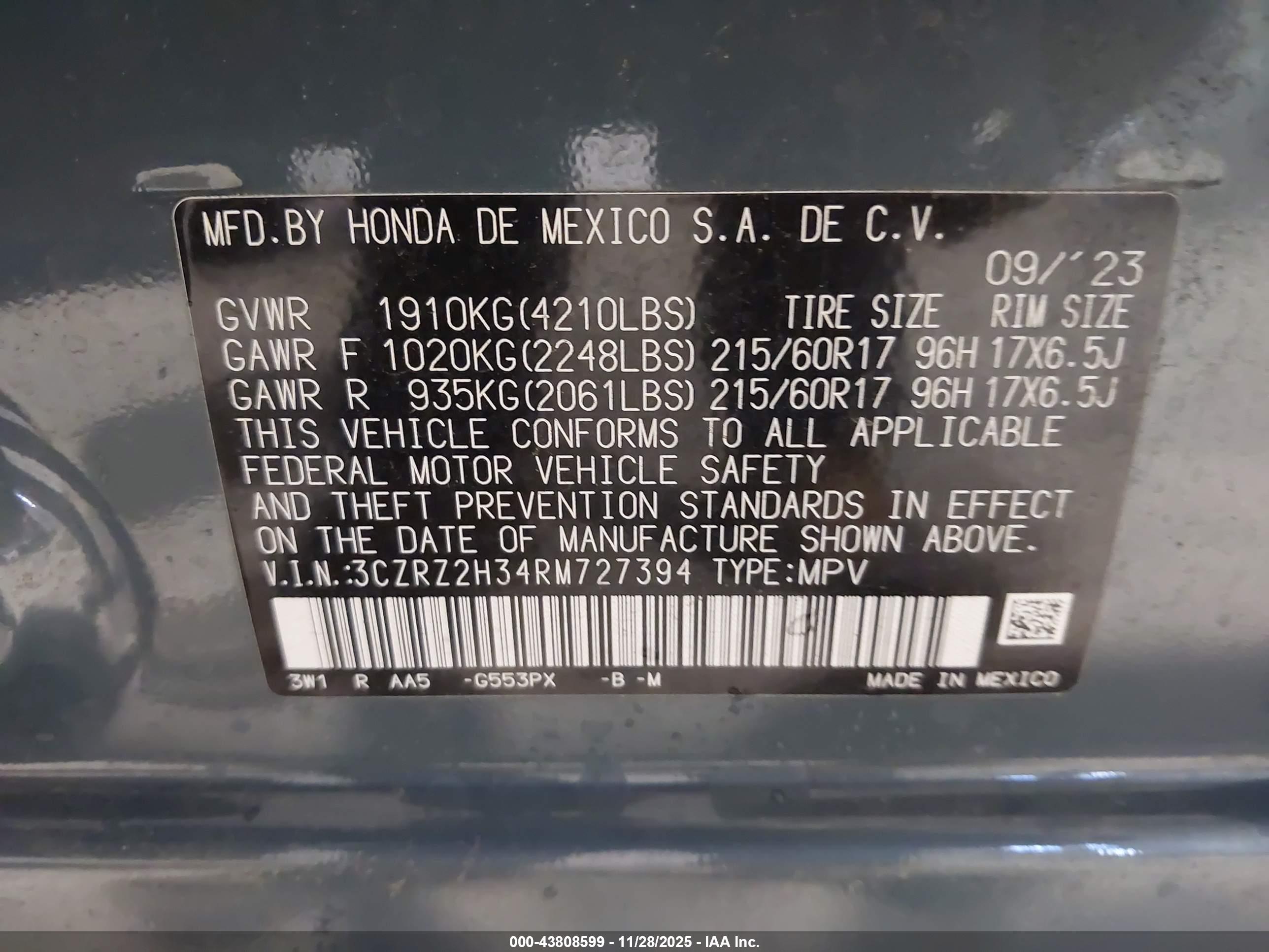 HONDA HR-V image 9