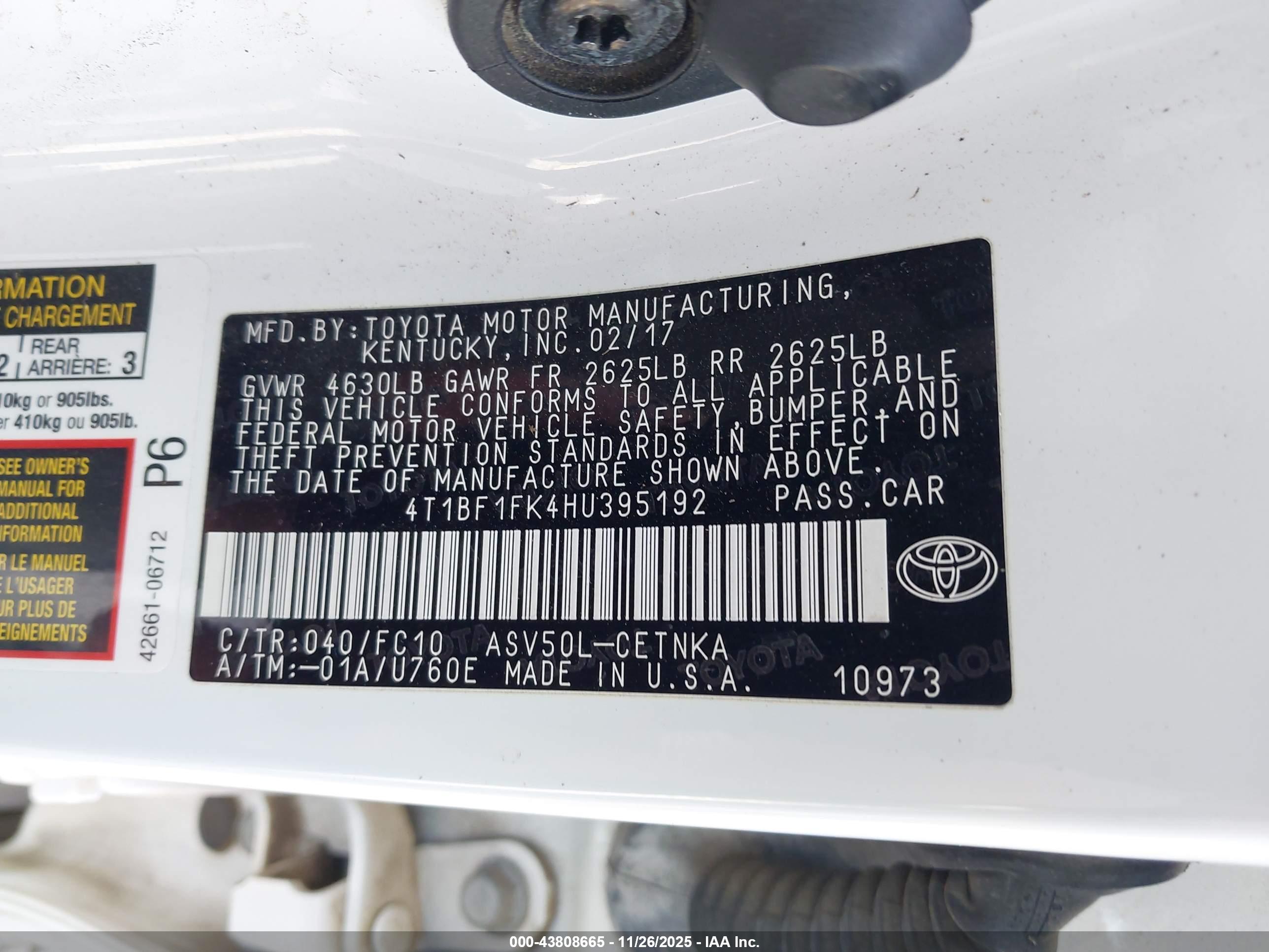TOYOTA CAMRY image 9