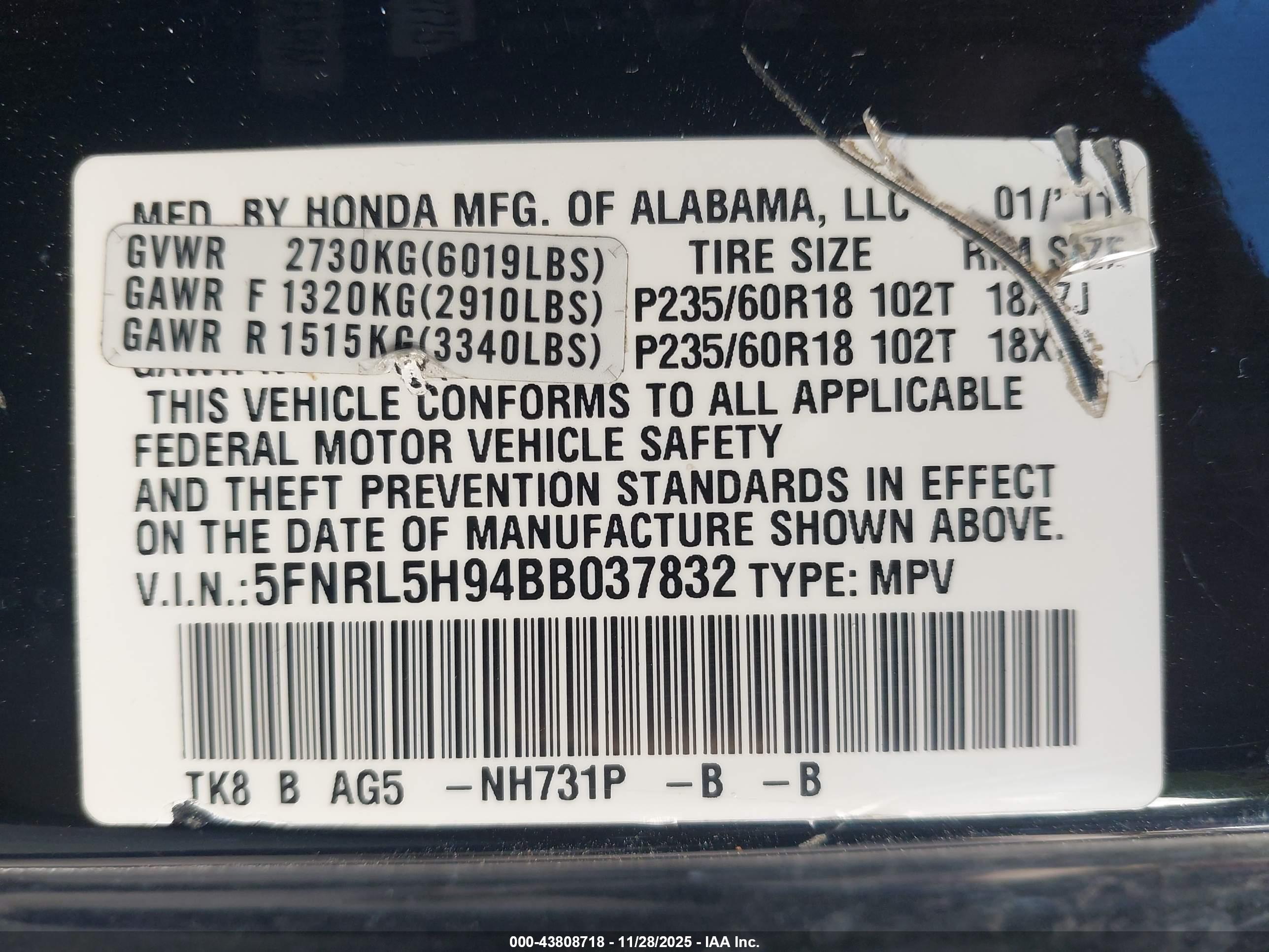 HONDA ODYSSEY image 9