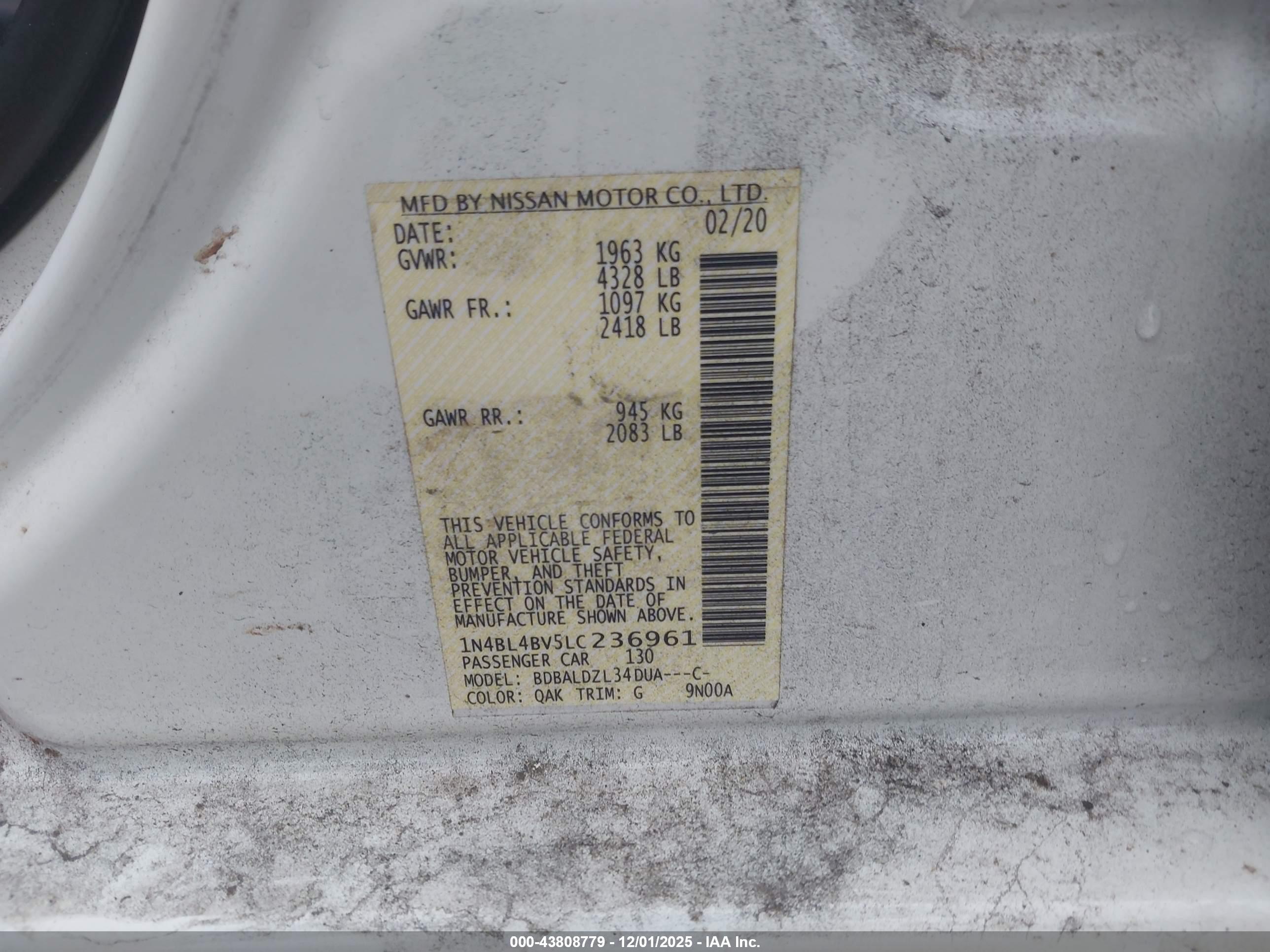 NISSAN ALTIMA image 9
