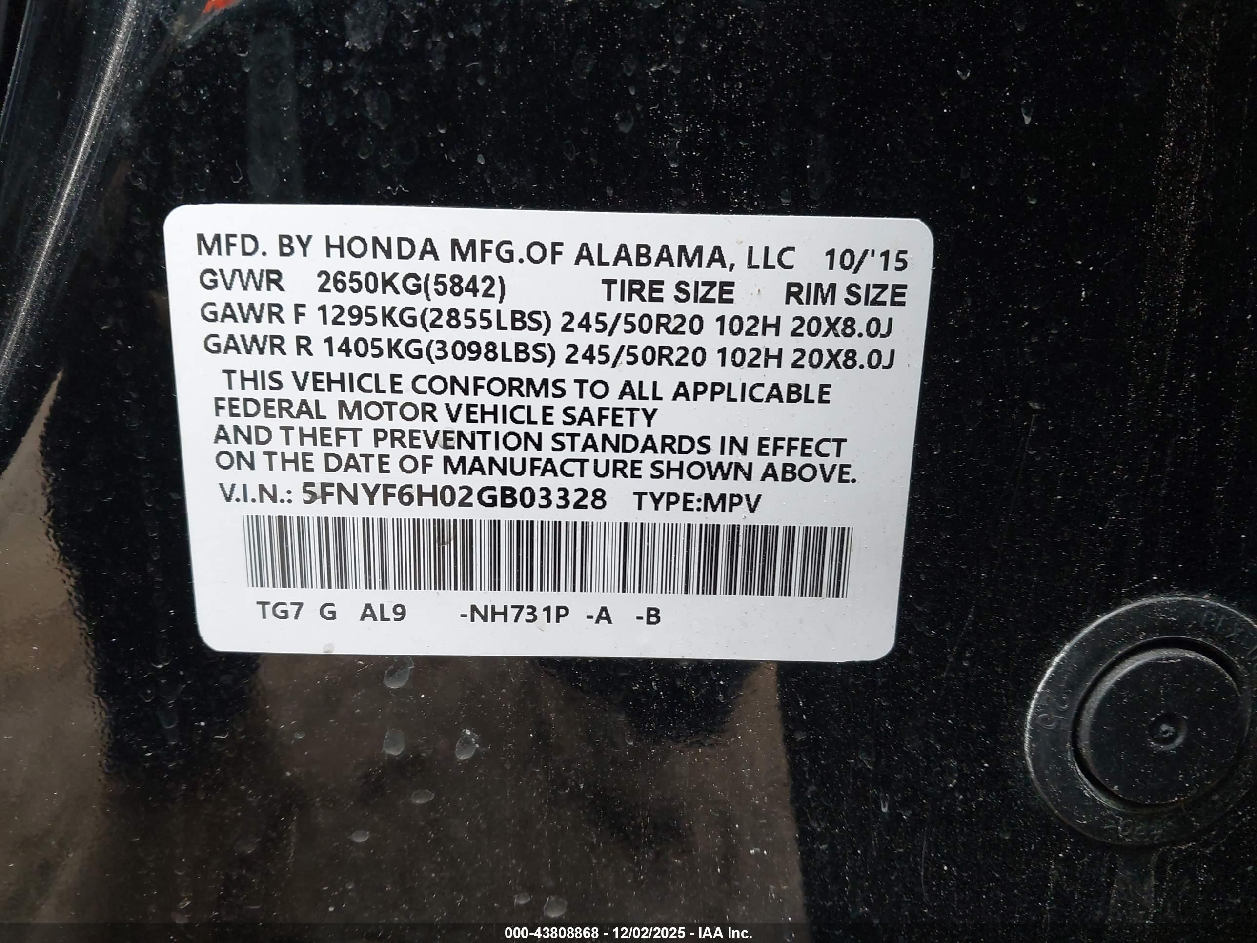 HONDA PILOT image 9