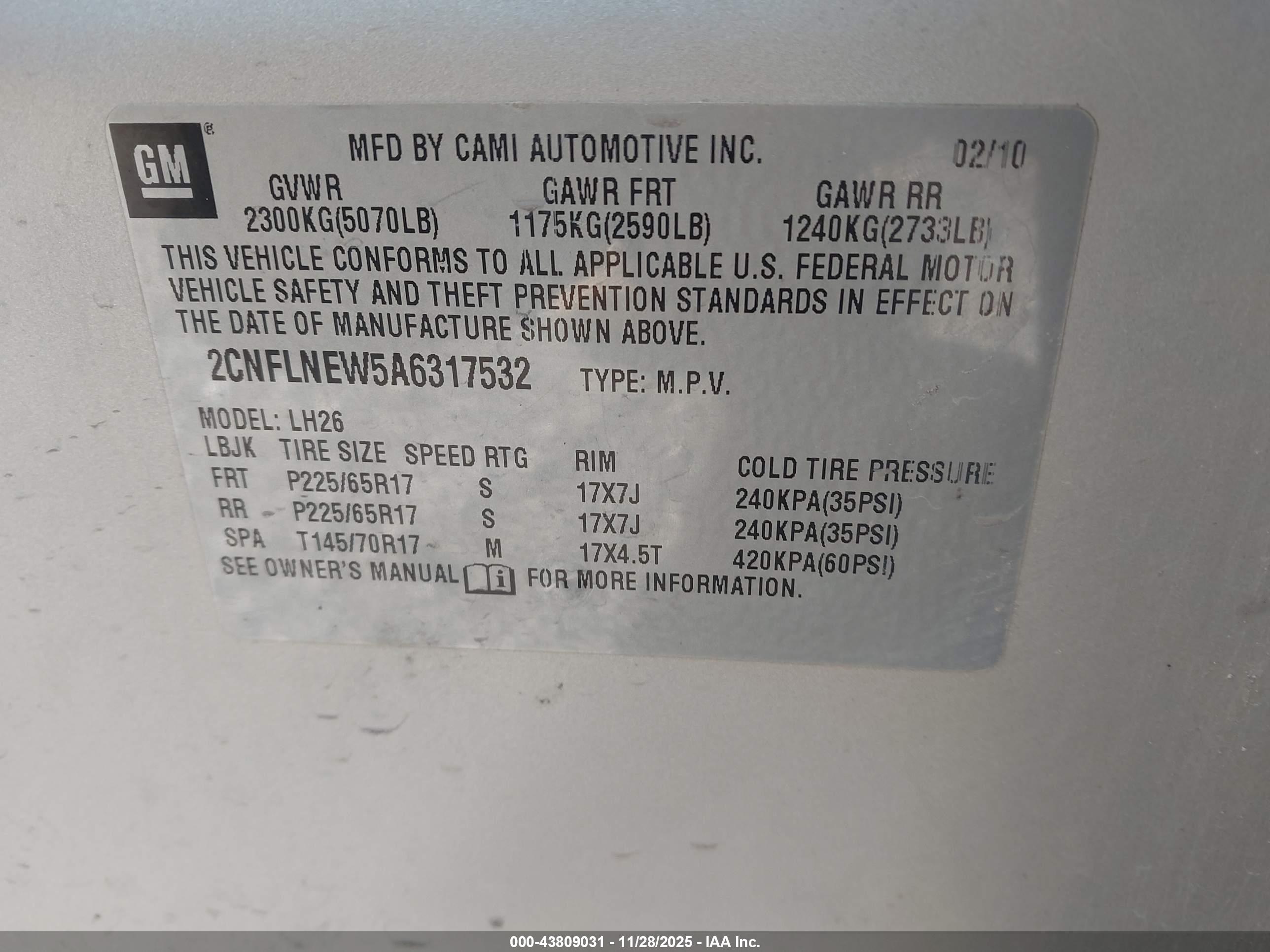 CHEVROLET EQUINOX image 9