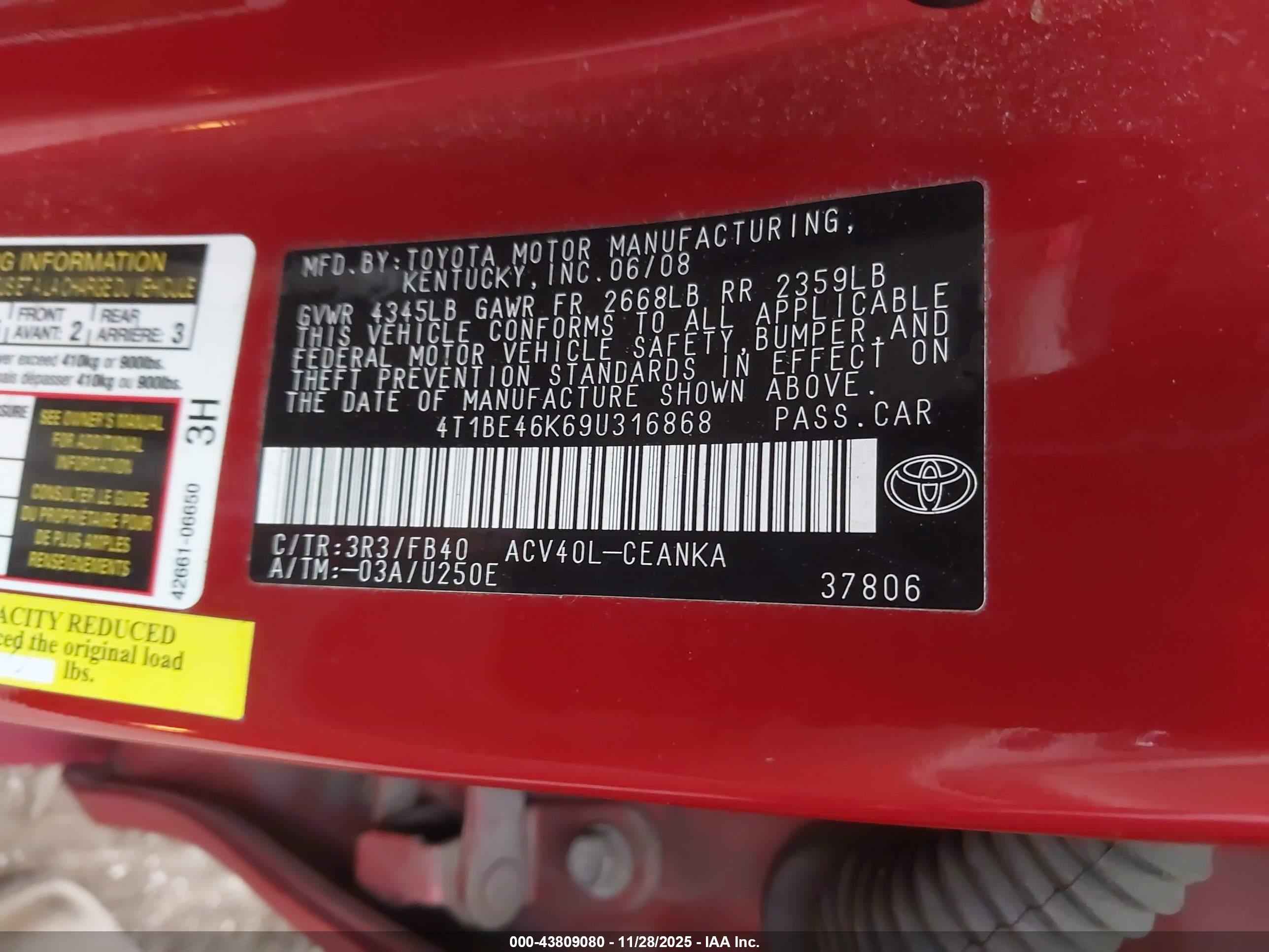 TOYOTA CAMRY image 9