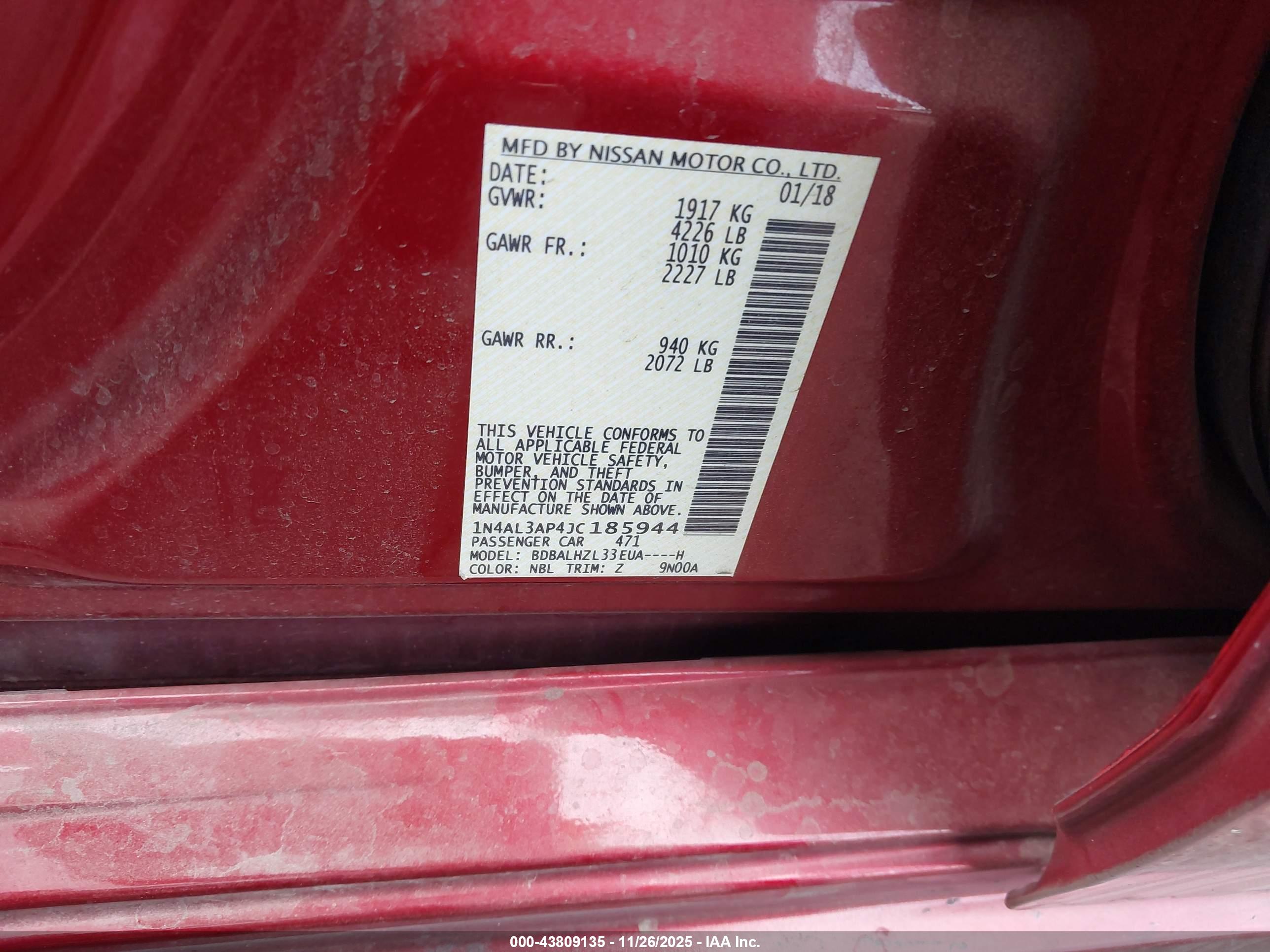 NISSAN ALTIMA image 9
