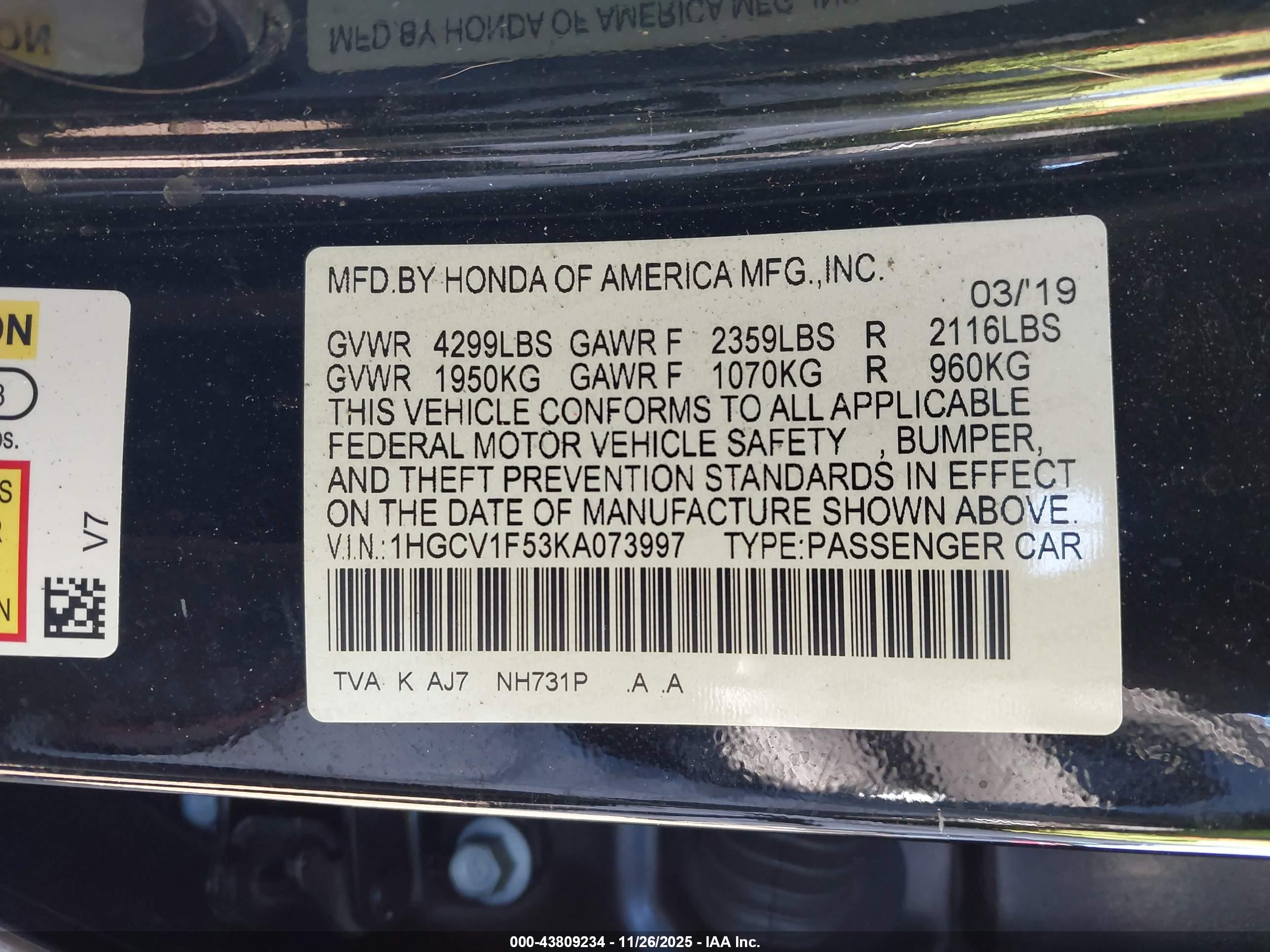 HONDA ACCORD image 9