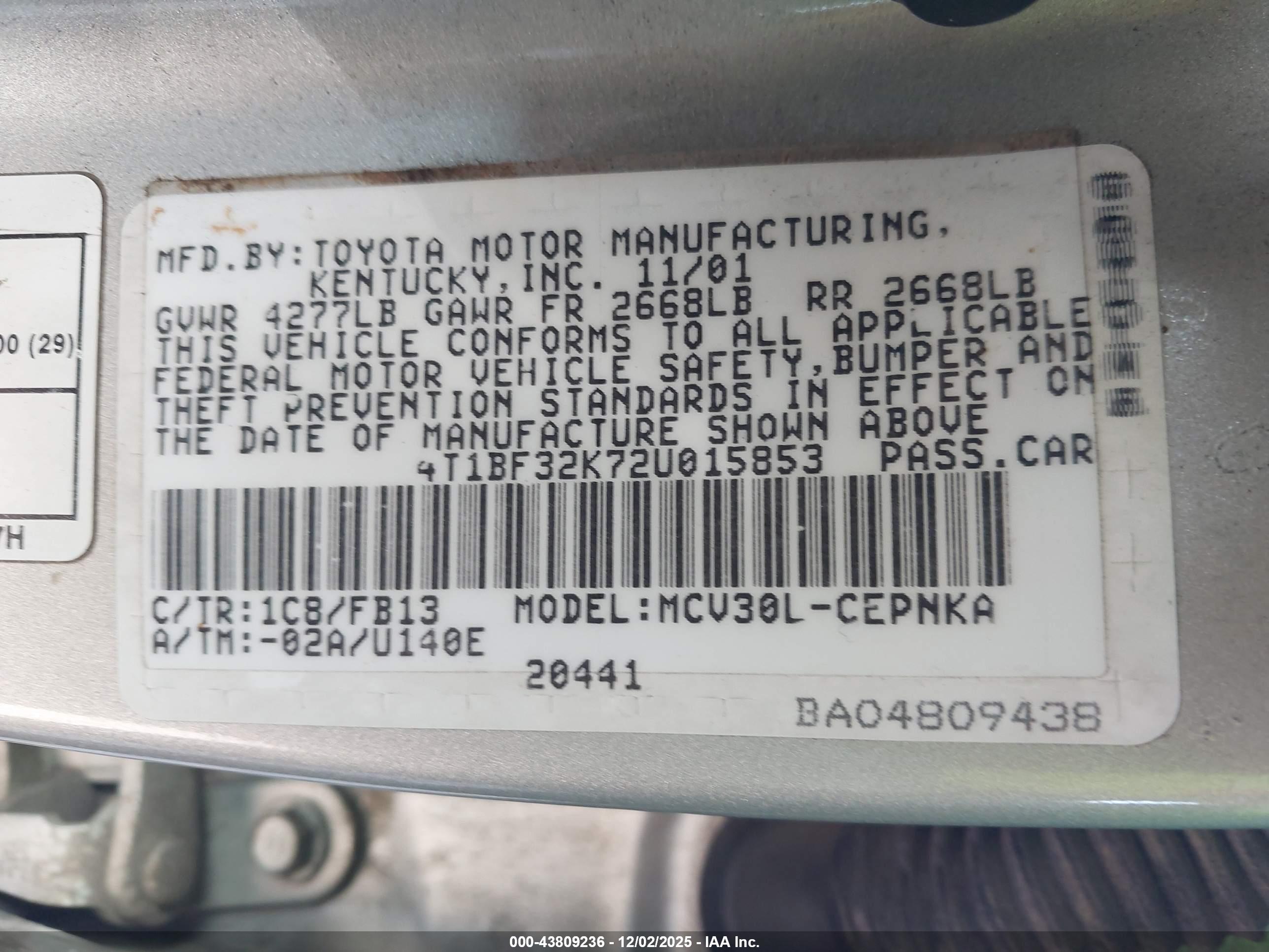 TOYOTA CAMRY image 9