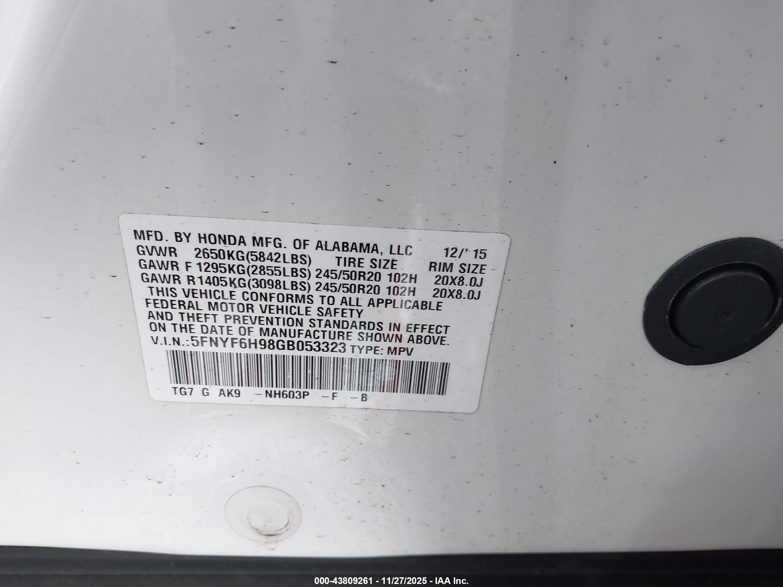 HONDA PILOT image 9