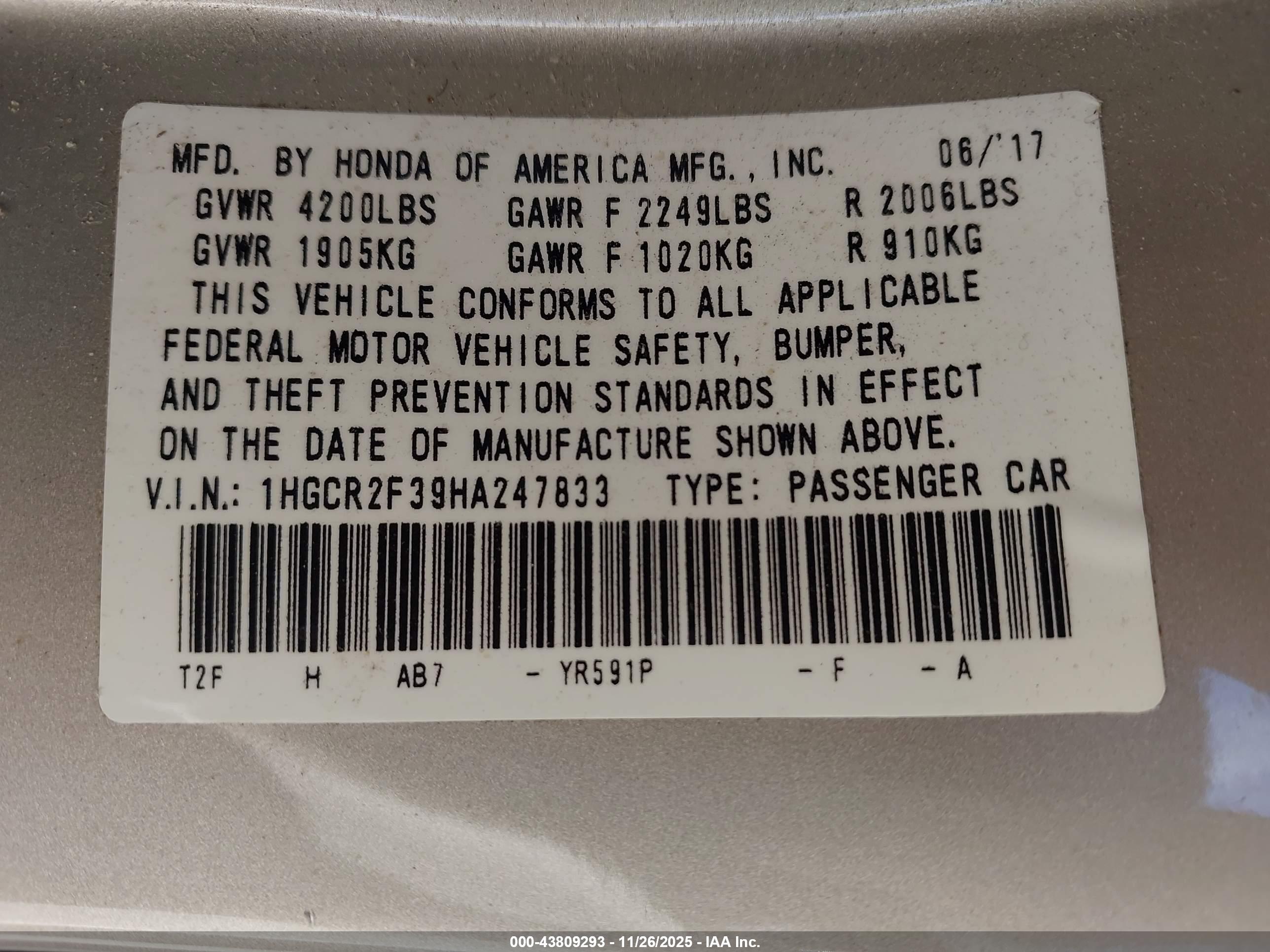 HONDA ACCORD image 9