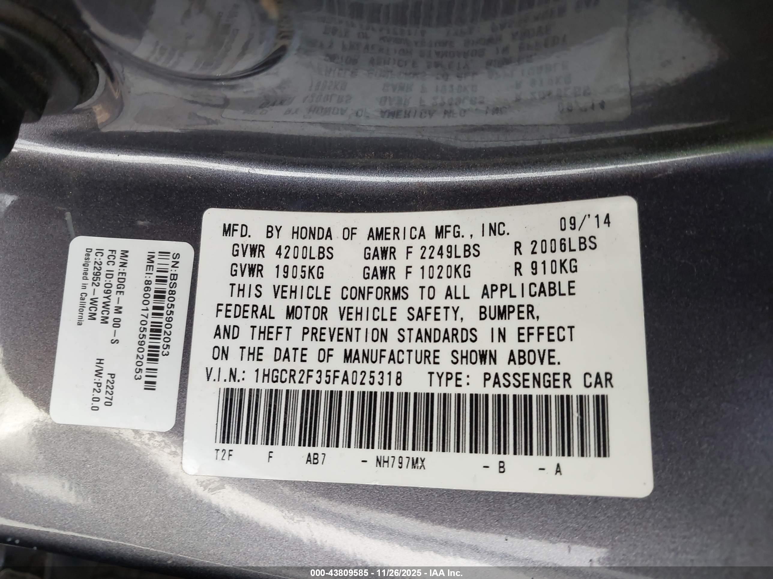 HONDA ACCORD image 9