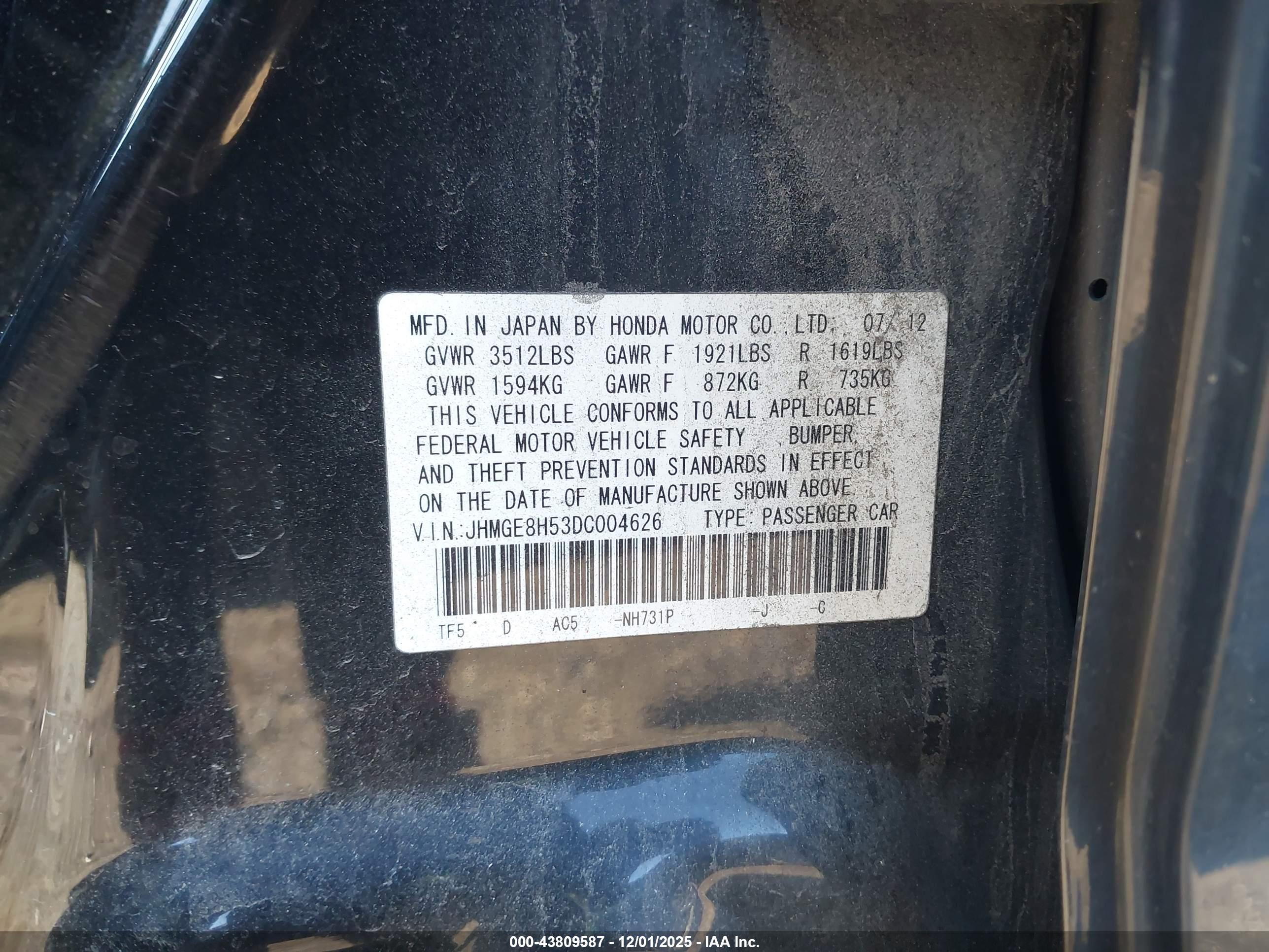 HONDA FIT image 9