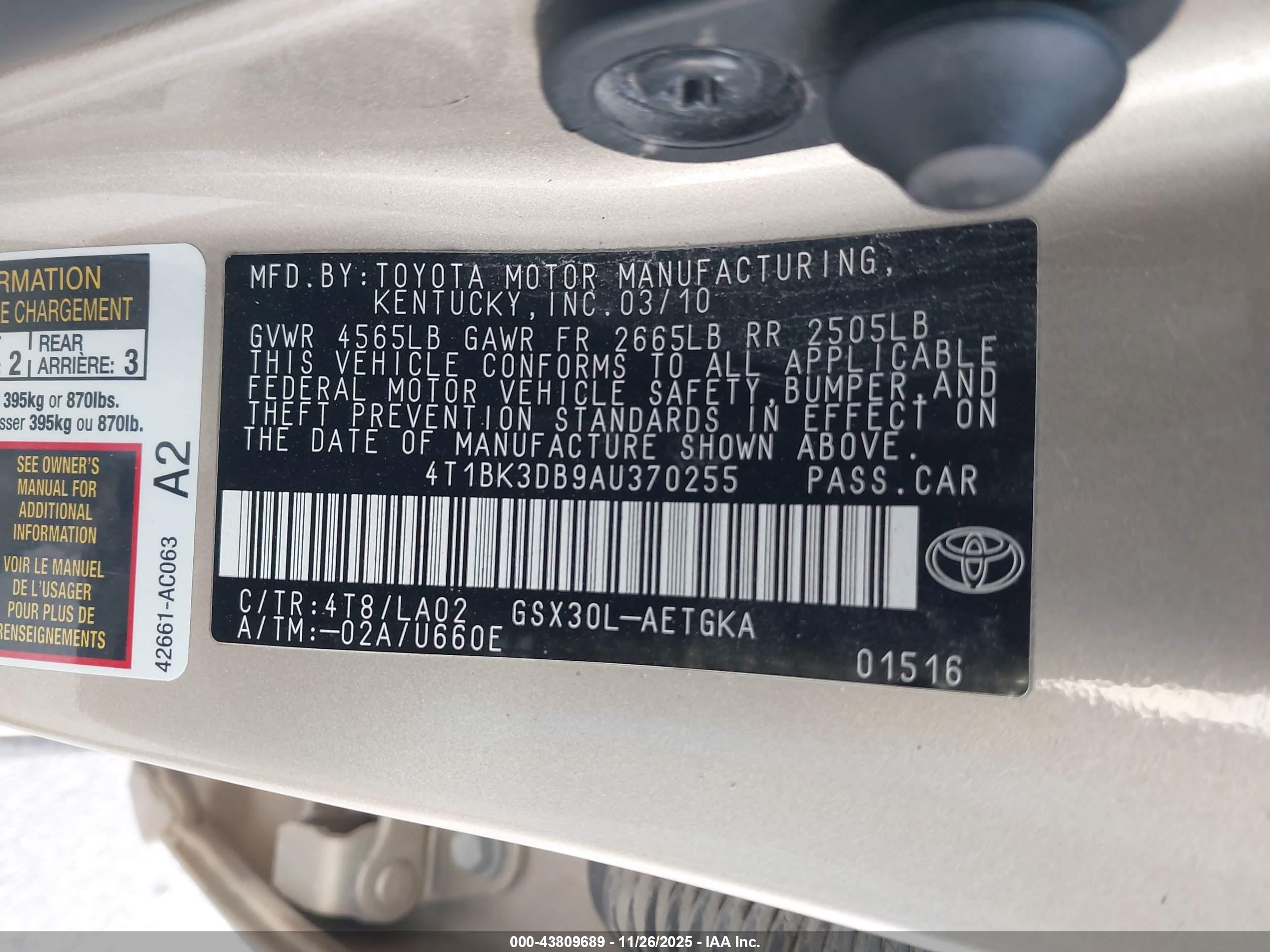 TOYOTA AVALON image 9
