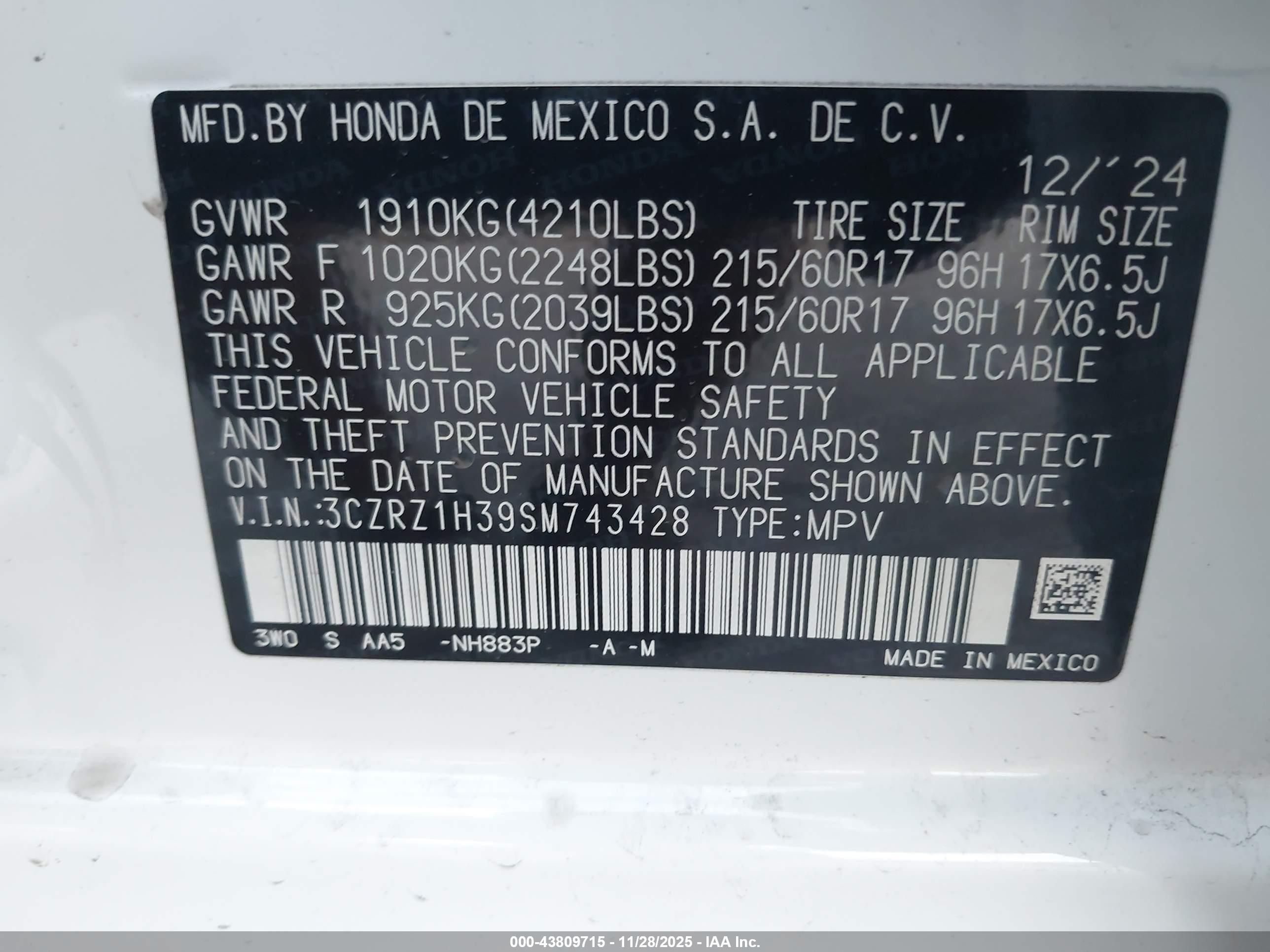 HONDA HR-V image 9